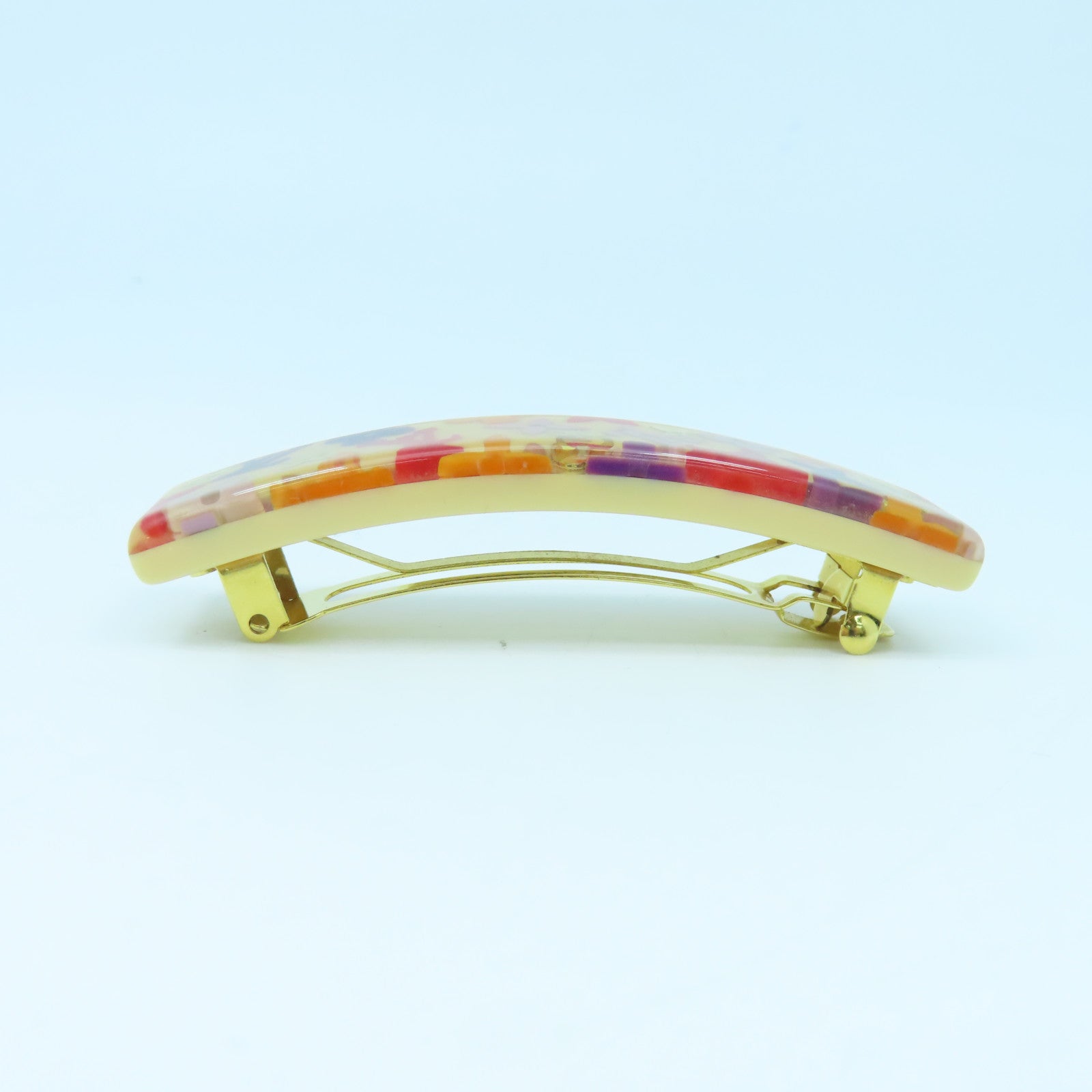 LOUIS VUITTON PVC Hair Clip金扣髮夾橙色/彩色