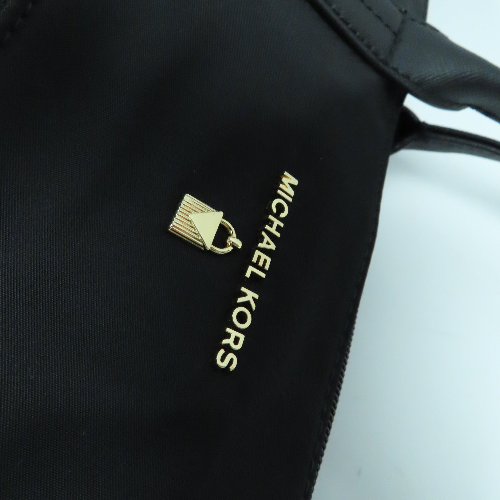Michael Kors 尼龍Tote Bag金扣肩背袋黑色