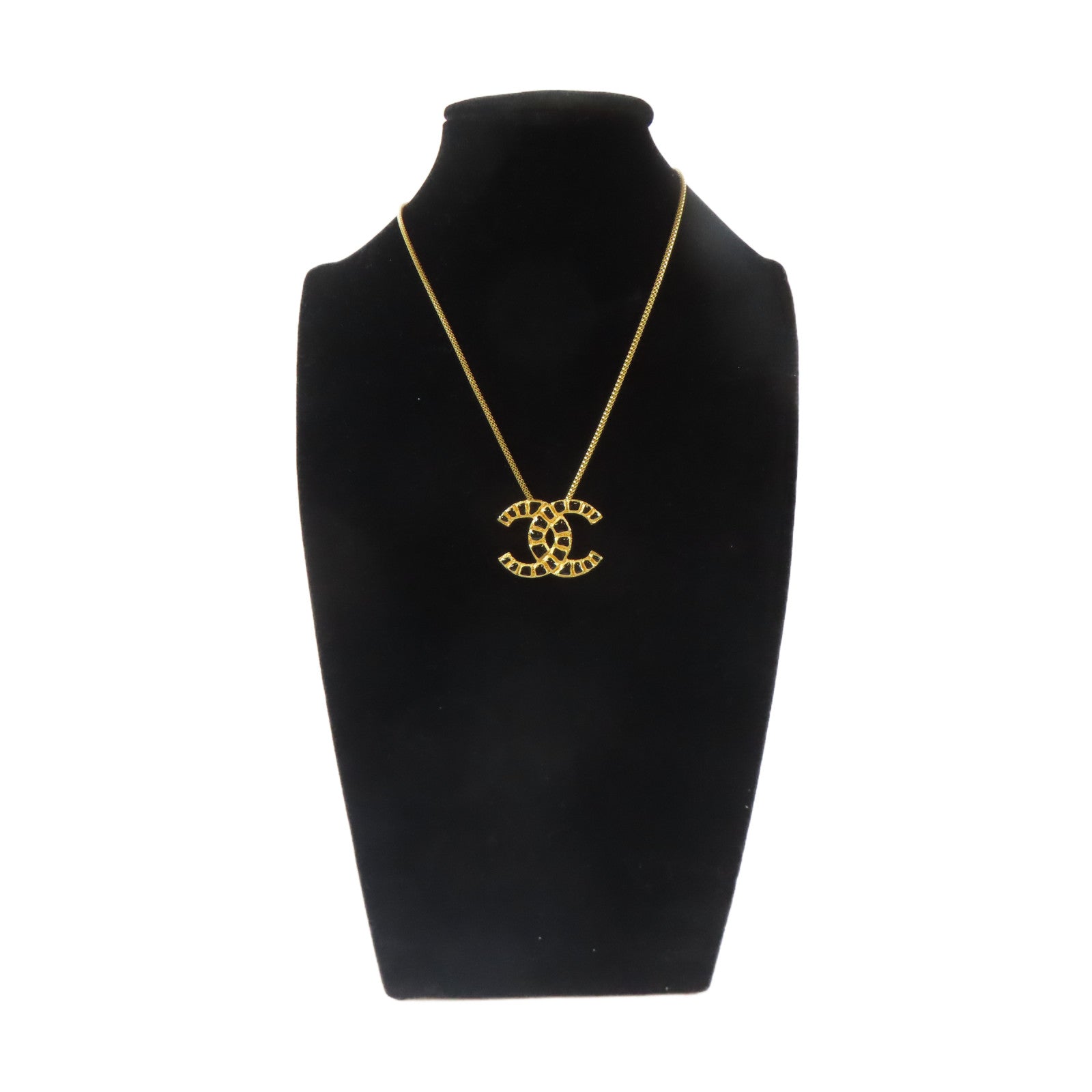 CHANEL 金屬Necklace項鍊金色/黑色