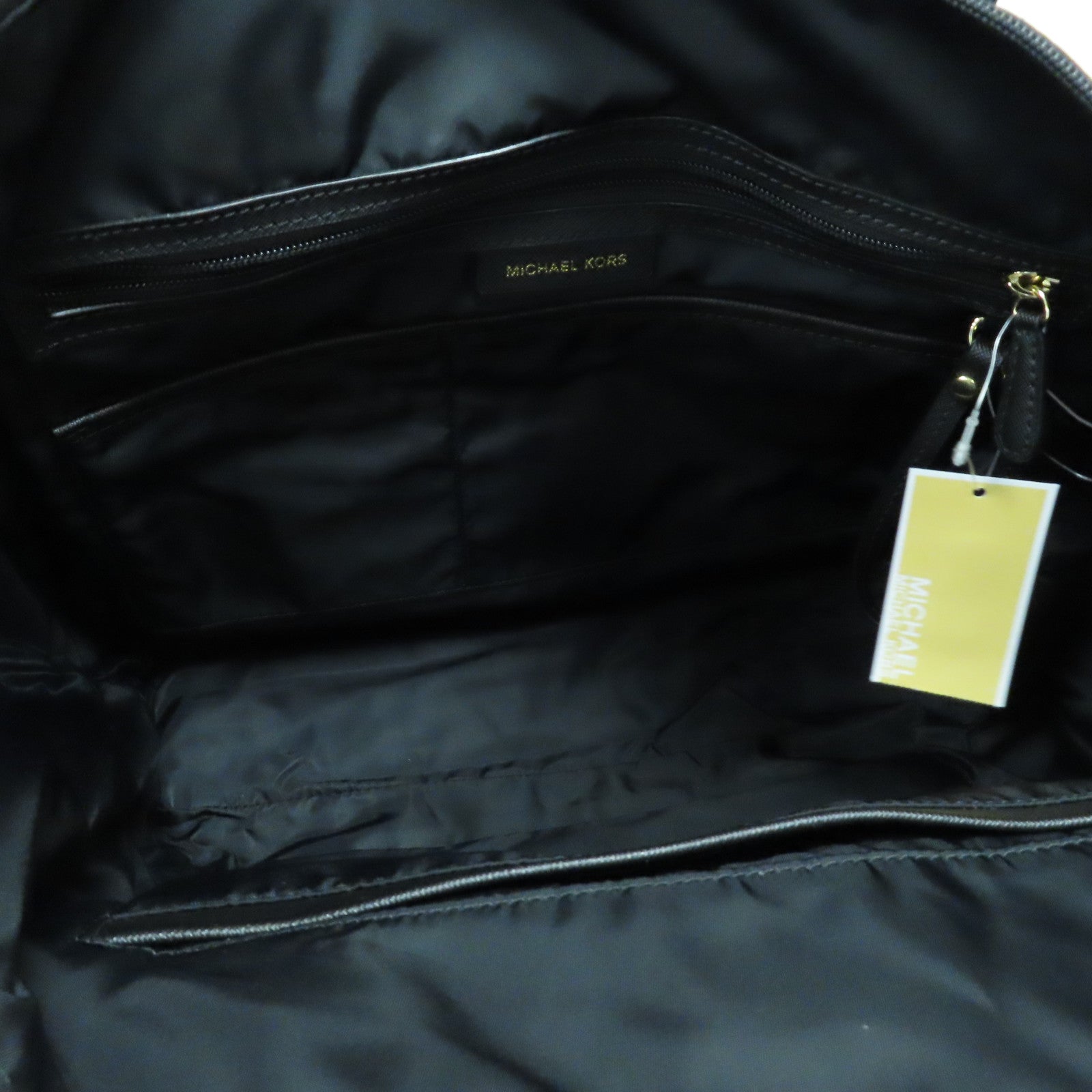 Michael Kors 尼龍Tote Bag金扣肩背袋黑色