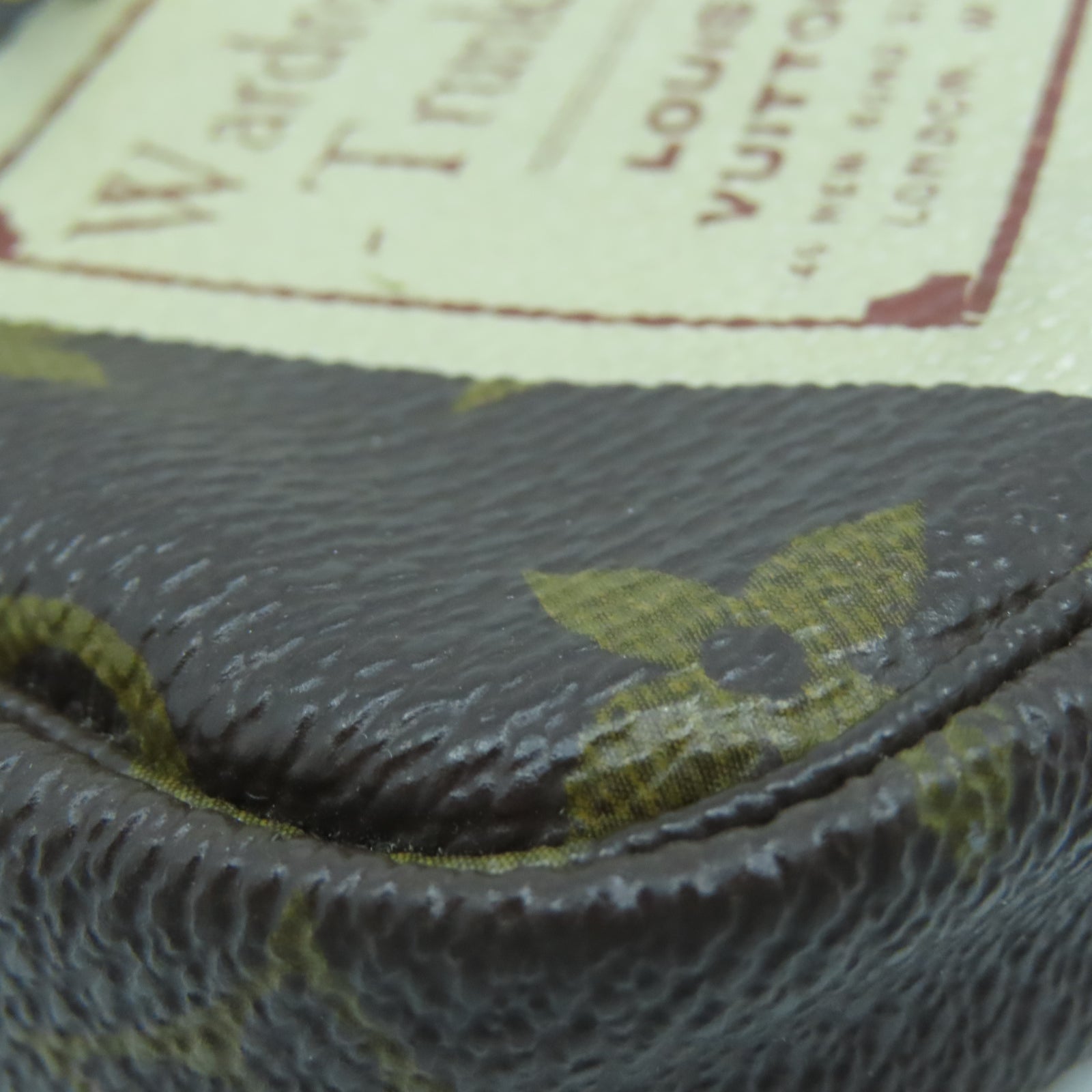 LOUIS VUITTON Monogram Pochette Accessories Pouch金扣鏈帶肩背袋棕色
