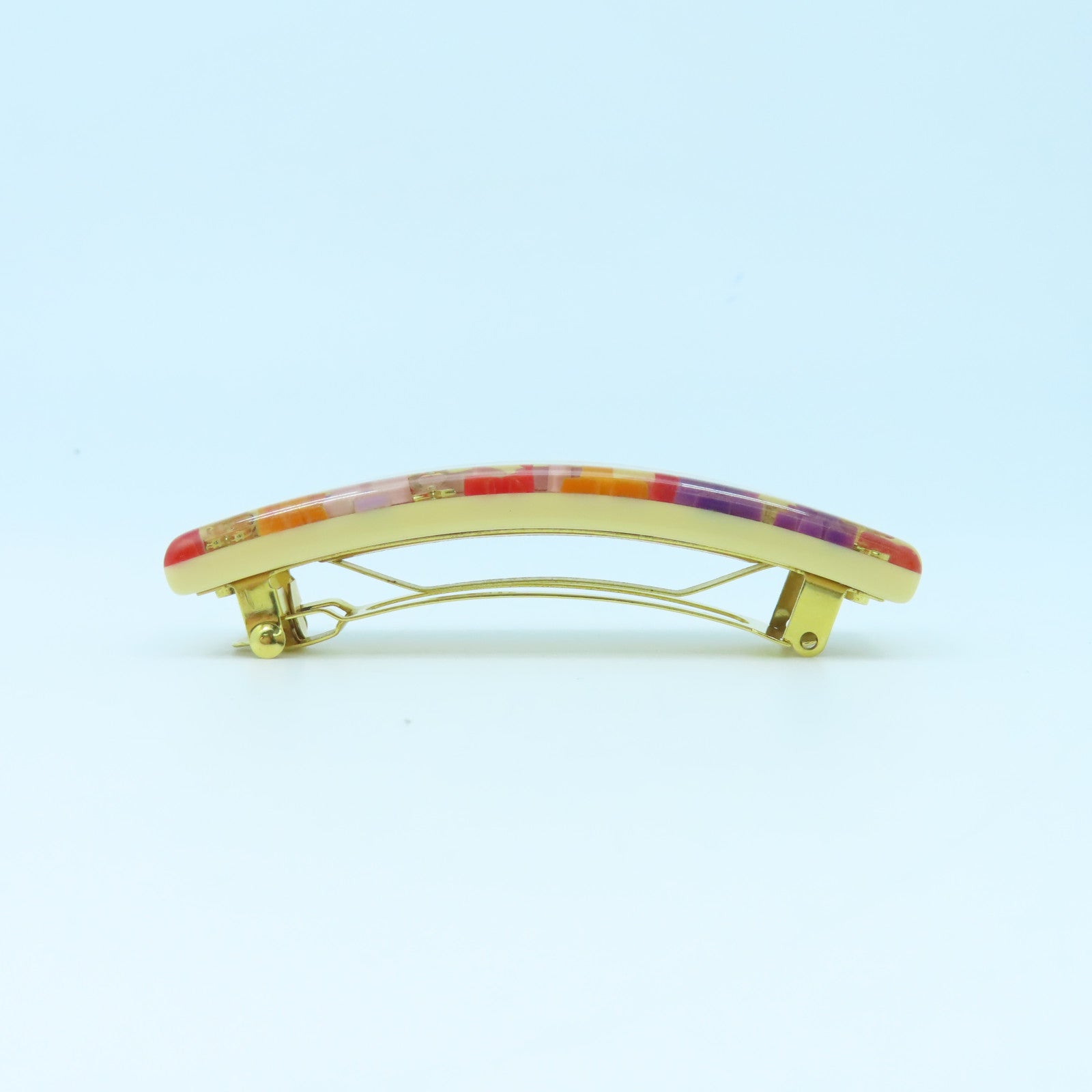 LOUIS VUITTON PVC Hair Clip金扣髮夾橙色/彩色