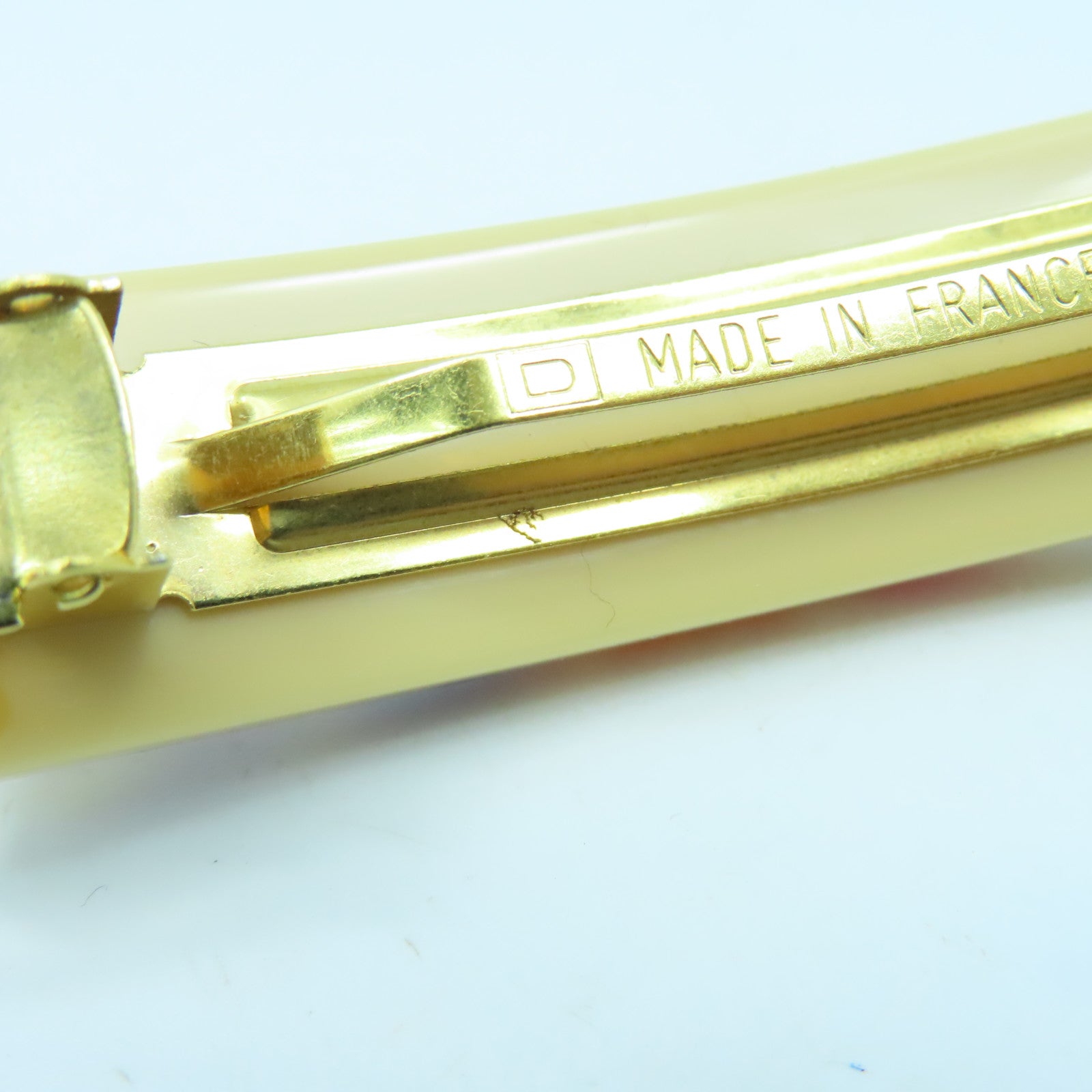 LOUIS VUITTON PVC Hair Clip金扣髮夾橙色/彩色