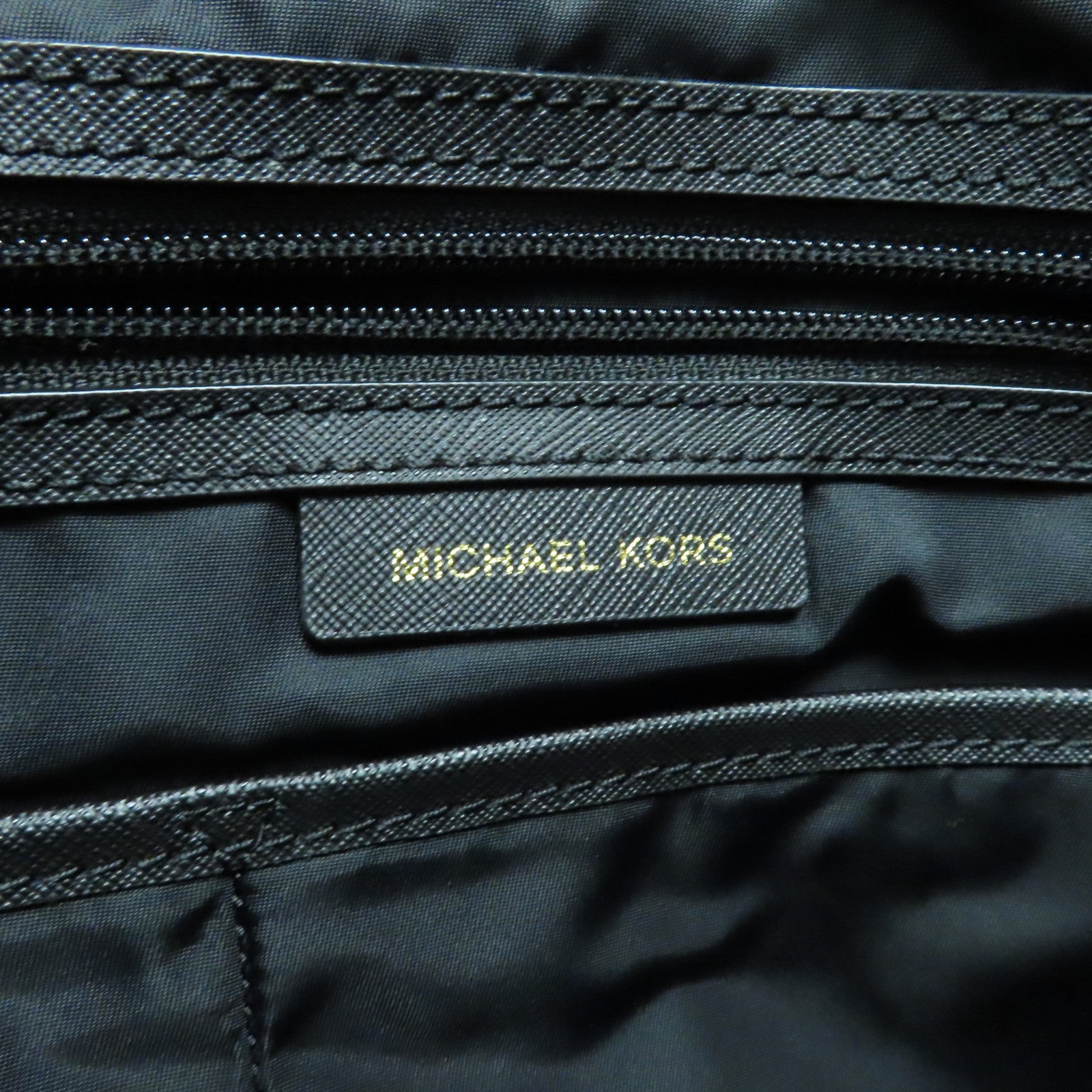 Michael Kors 尼龍Tote Bag金扣肩背袋黑色