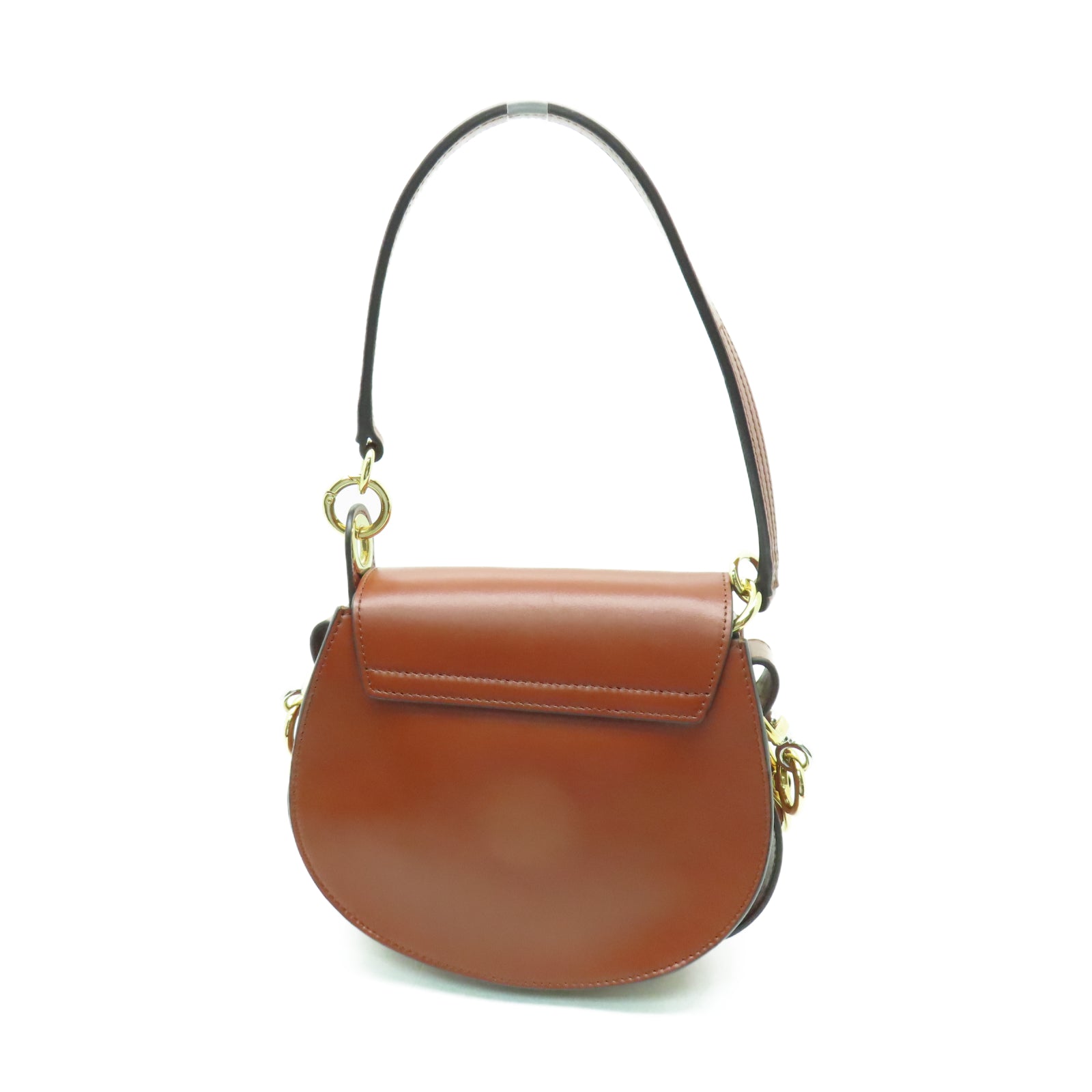 Chloe 牛皮皮革2 Way Shoulder金扣手挽肩背兩用袋棕色