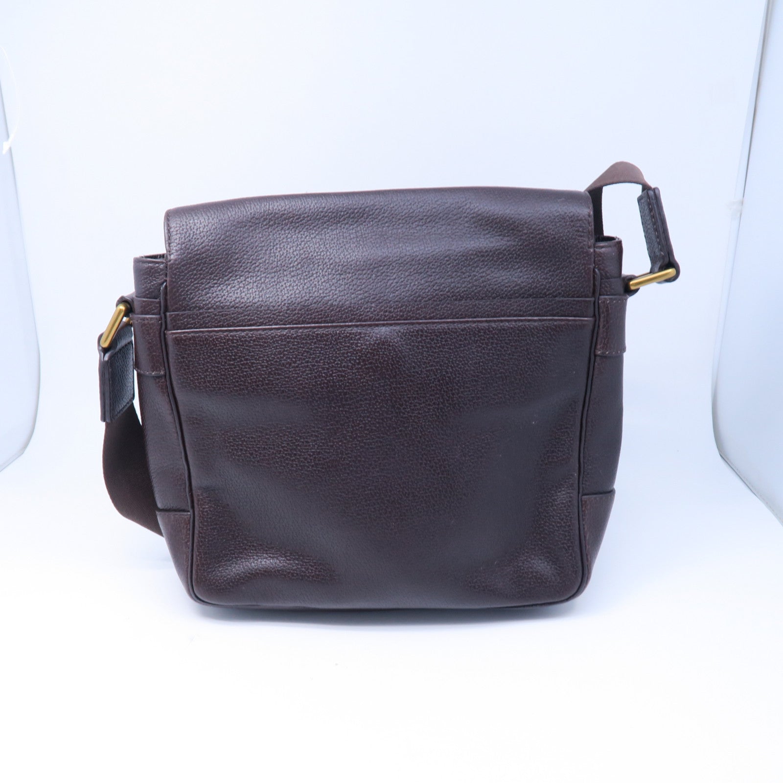 Michael Kors 牛皮皮革Messenger Bag金扣肩背袋棕色