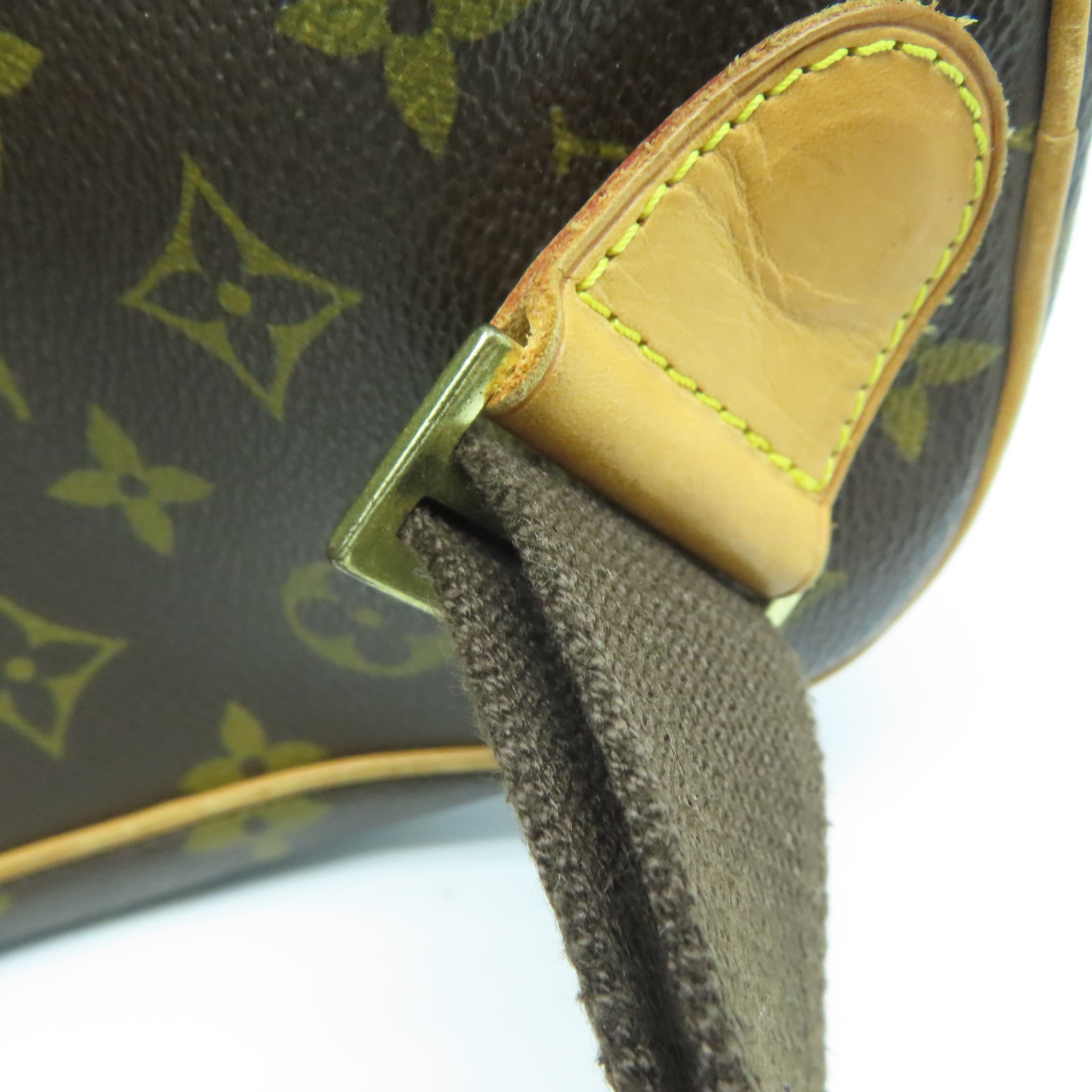 LOUIS VUITTON Monogram Pochette Gange金扣胸包棕色