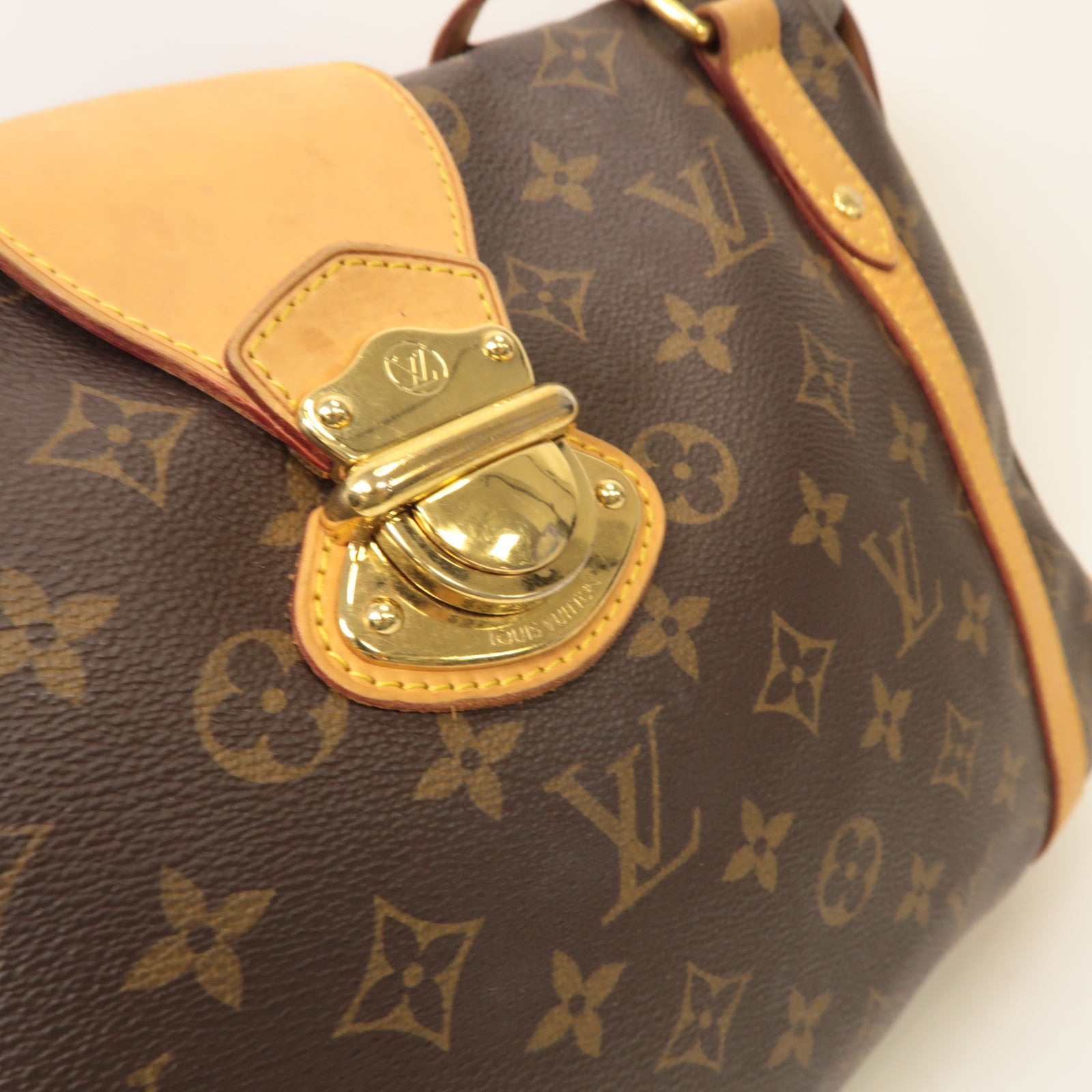 LOUIS VUITTON Monogram Stresa PM金扣肩背袋啡色