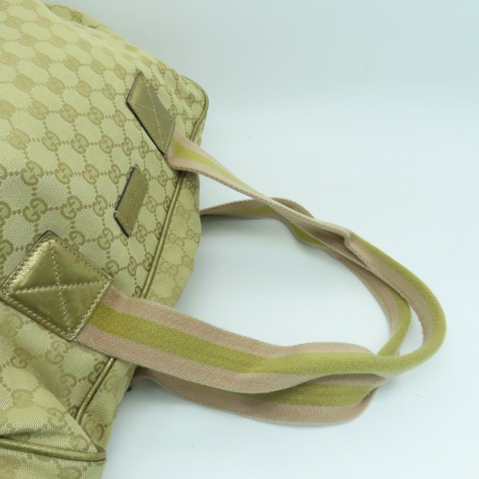 GUCCI 帆布Travelling Bag旅行袋金色/米色