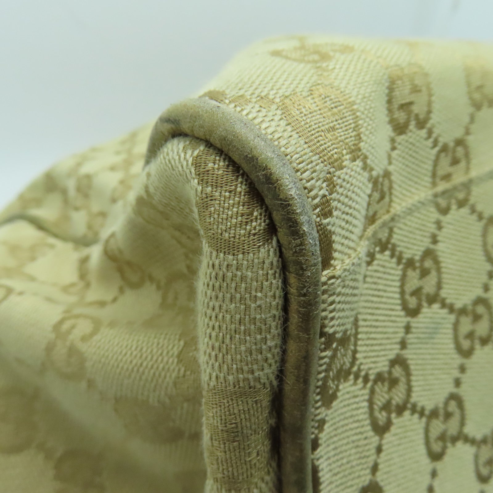 GUCCI 帆布Travelling Bag旅行袋金色/米色