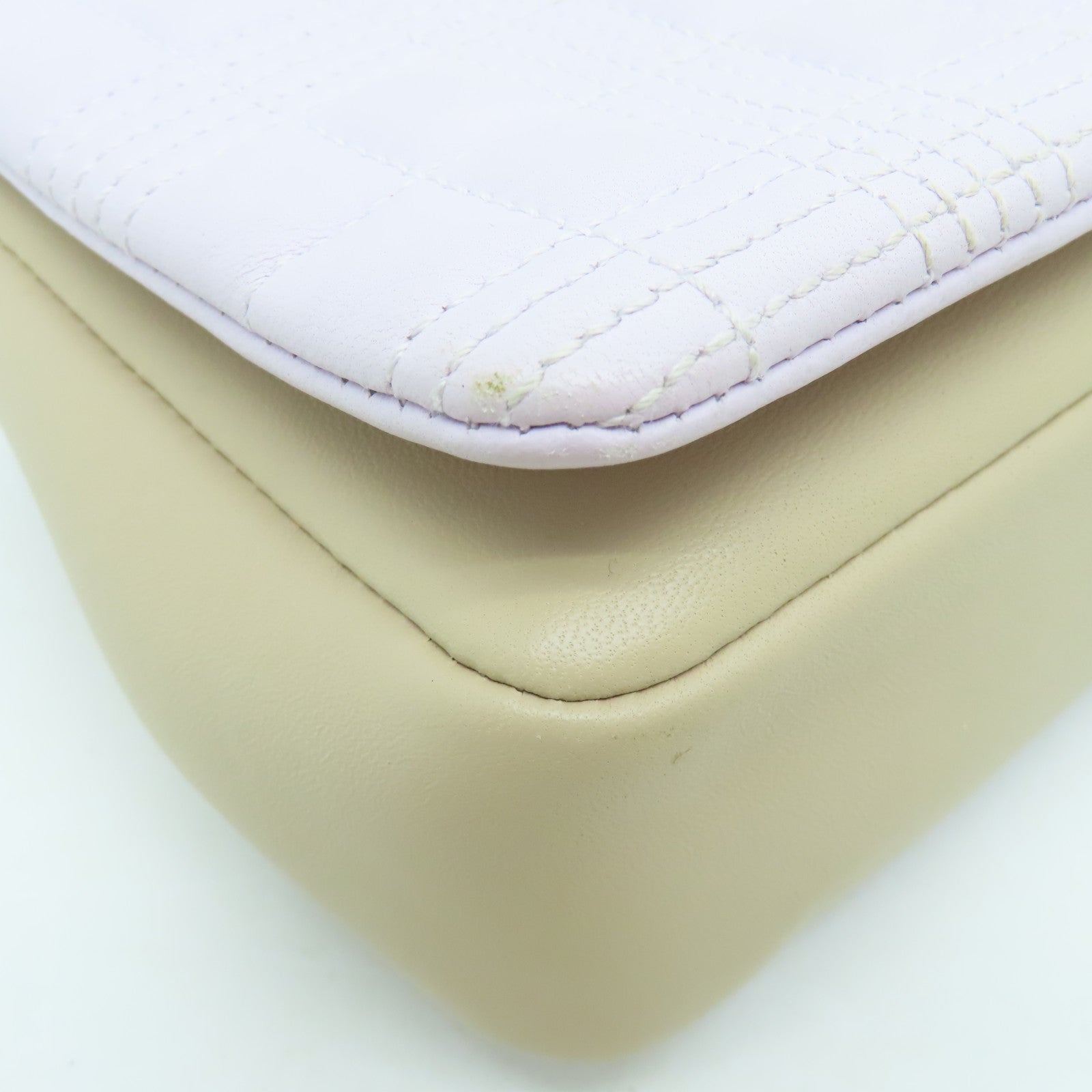 BURBERRY Sheepskin Leather Small Lola Bag Gold Buckle Purple/Beige
