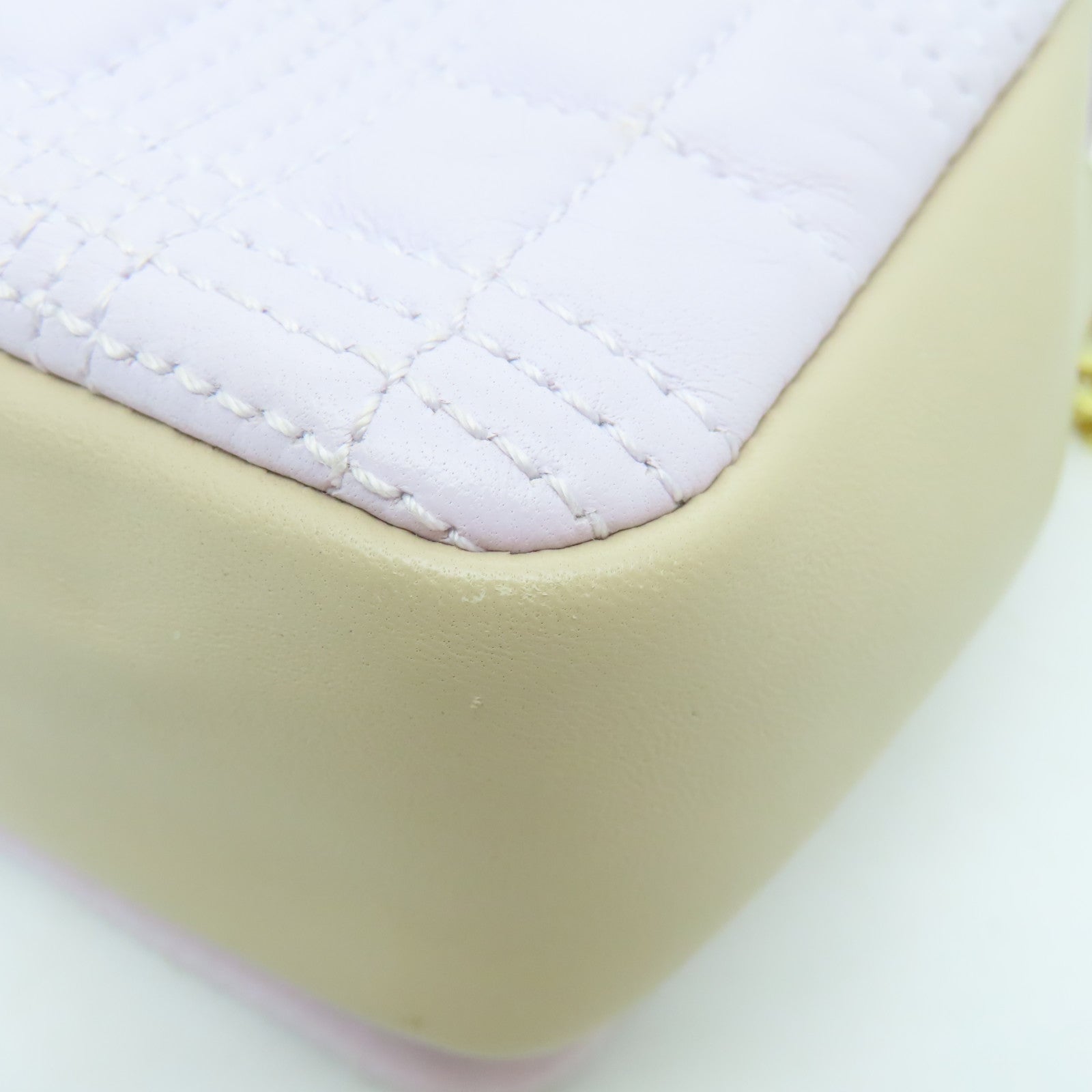 BURBERRY Sheepskin Leather Small Lola Bag Gold Buckle Purple/Beige