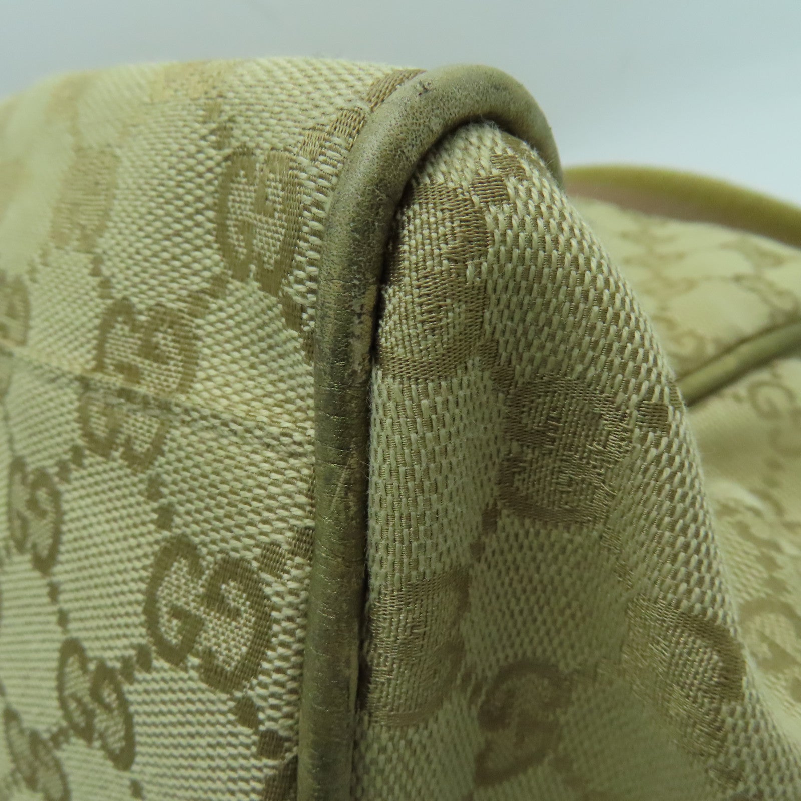 GUCCI 帆布Travelling Bag旅行袋金色/米色
