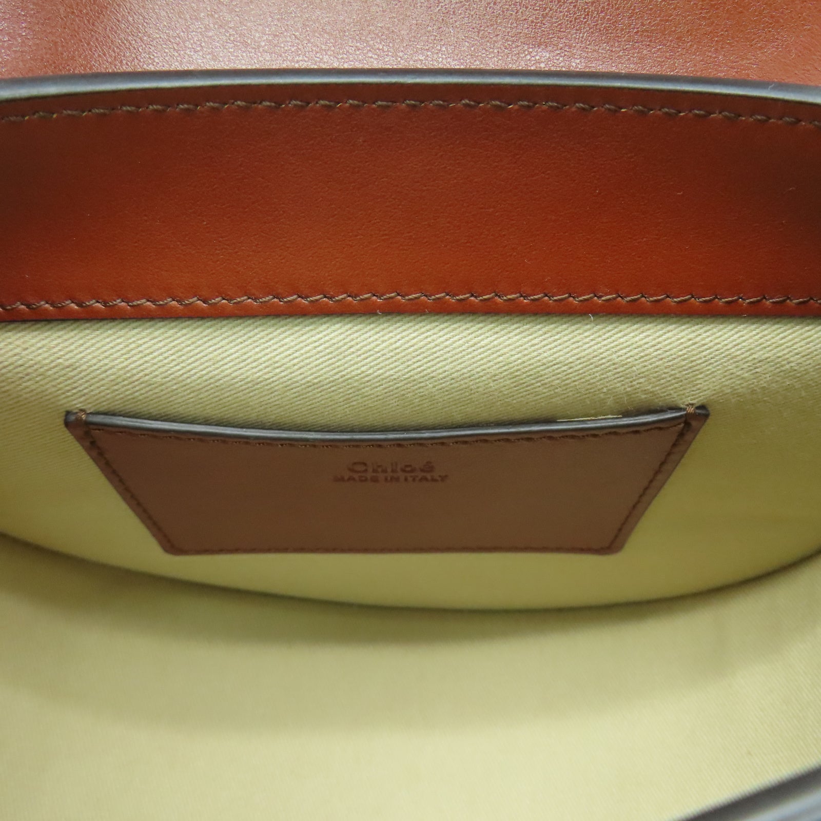 Chloe 牛皮皮革2 Way Shoulder金扣手挽肩背兩用袋棕色