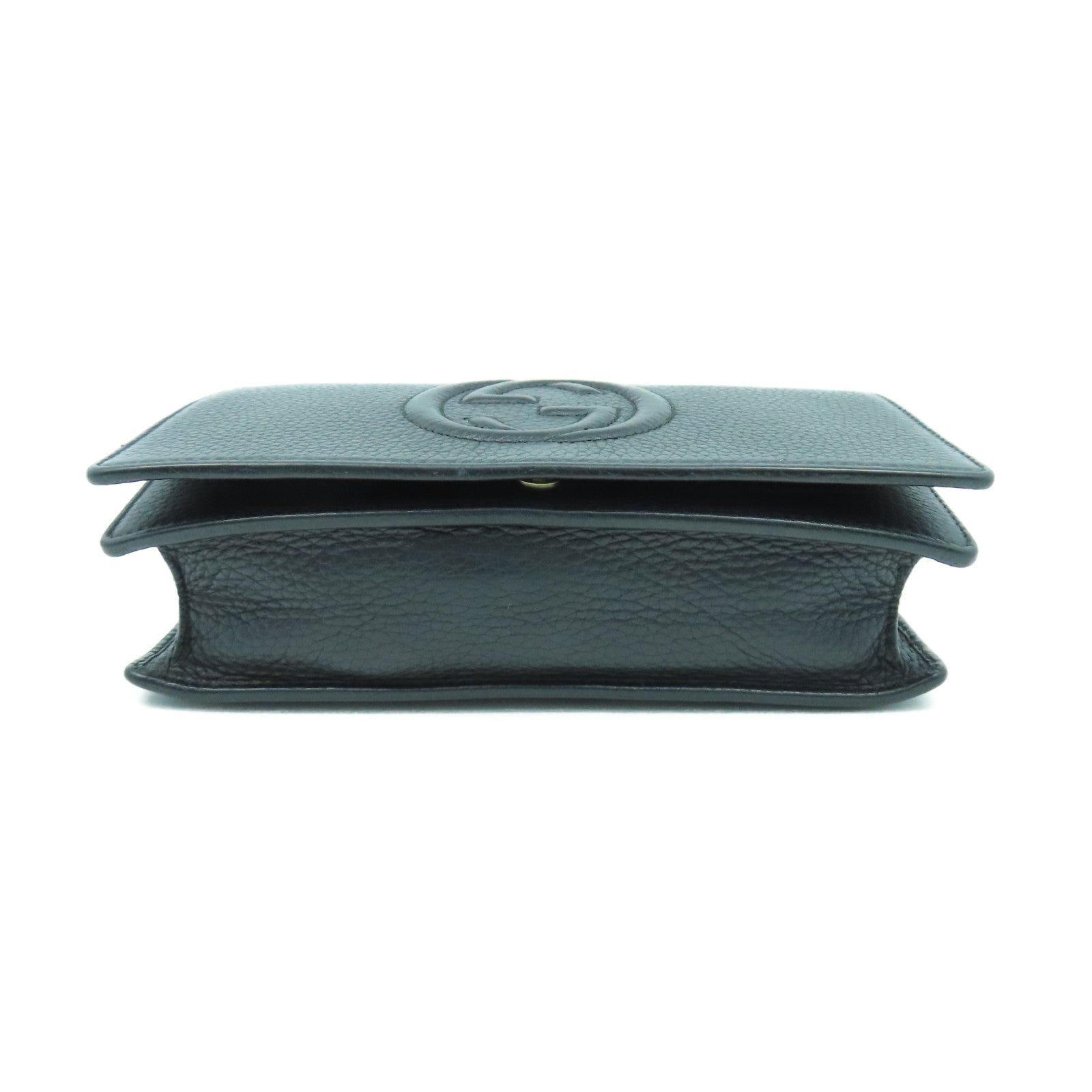 GUCCI 牛皮皮革Shoulder Bag金扣肩背袋黑色