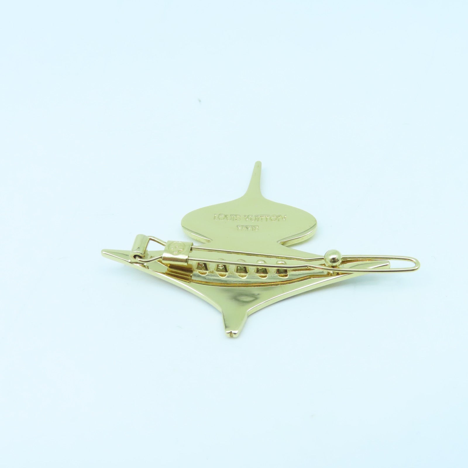 LOUIS VUITTON 金屬Hair Clip金扣髮夾金色/彩色