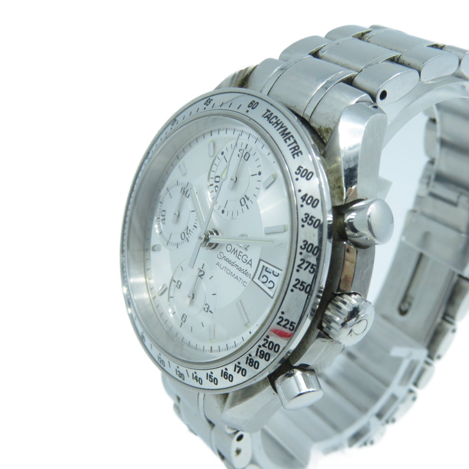 OMEGA Speedmaster不銹鋼自動機芯手錶白色