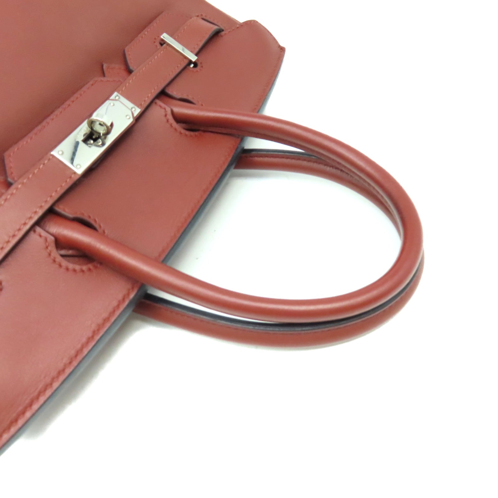 HERMES Swift皮革Birkin 30銀扣手挽袋Rouge H愛馬仕紅色
