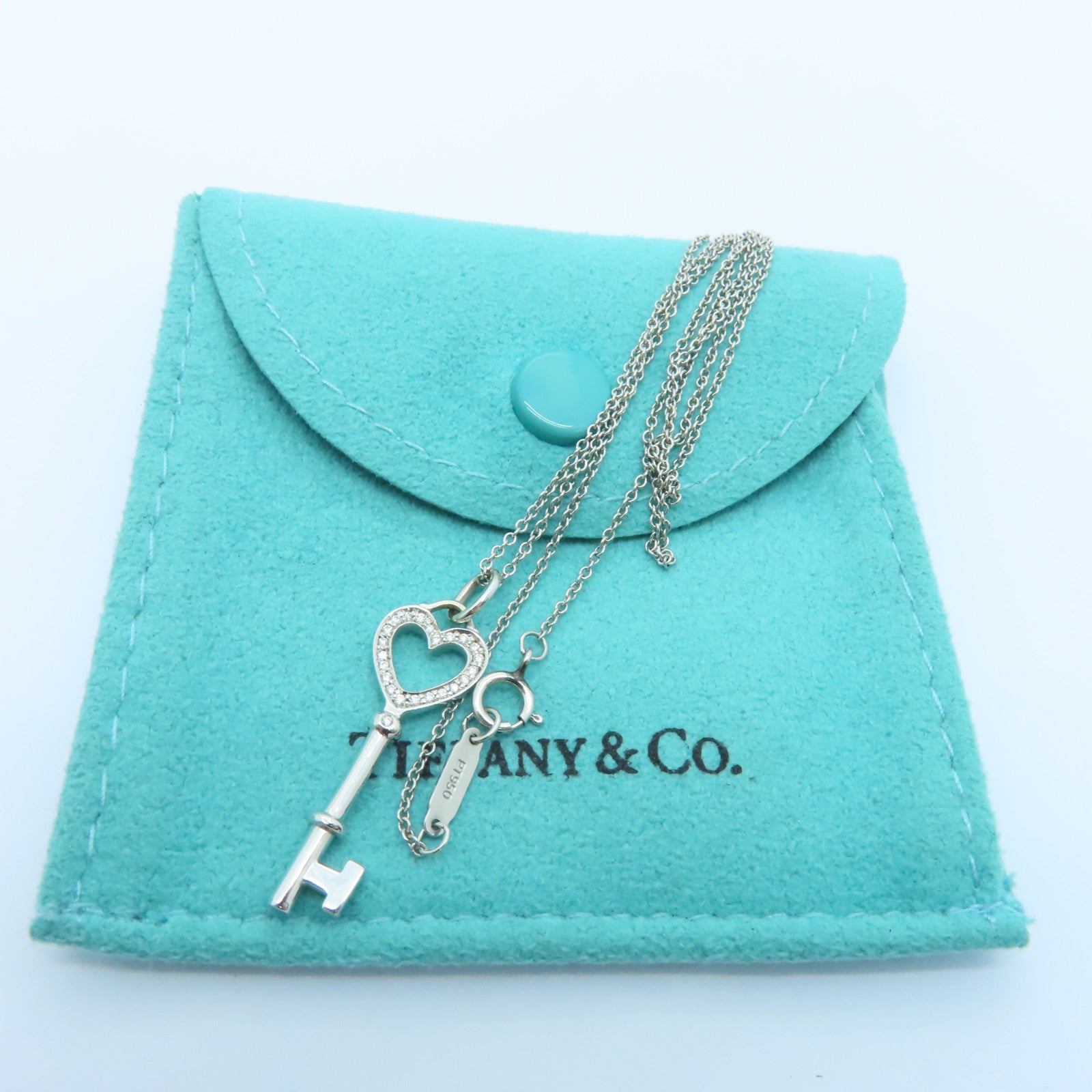 TIFFANY＆CO PT950鉑金/18K白金Diamond Necklace鑽石項鍊