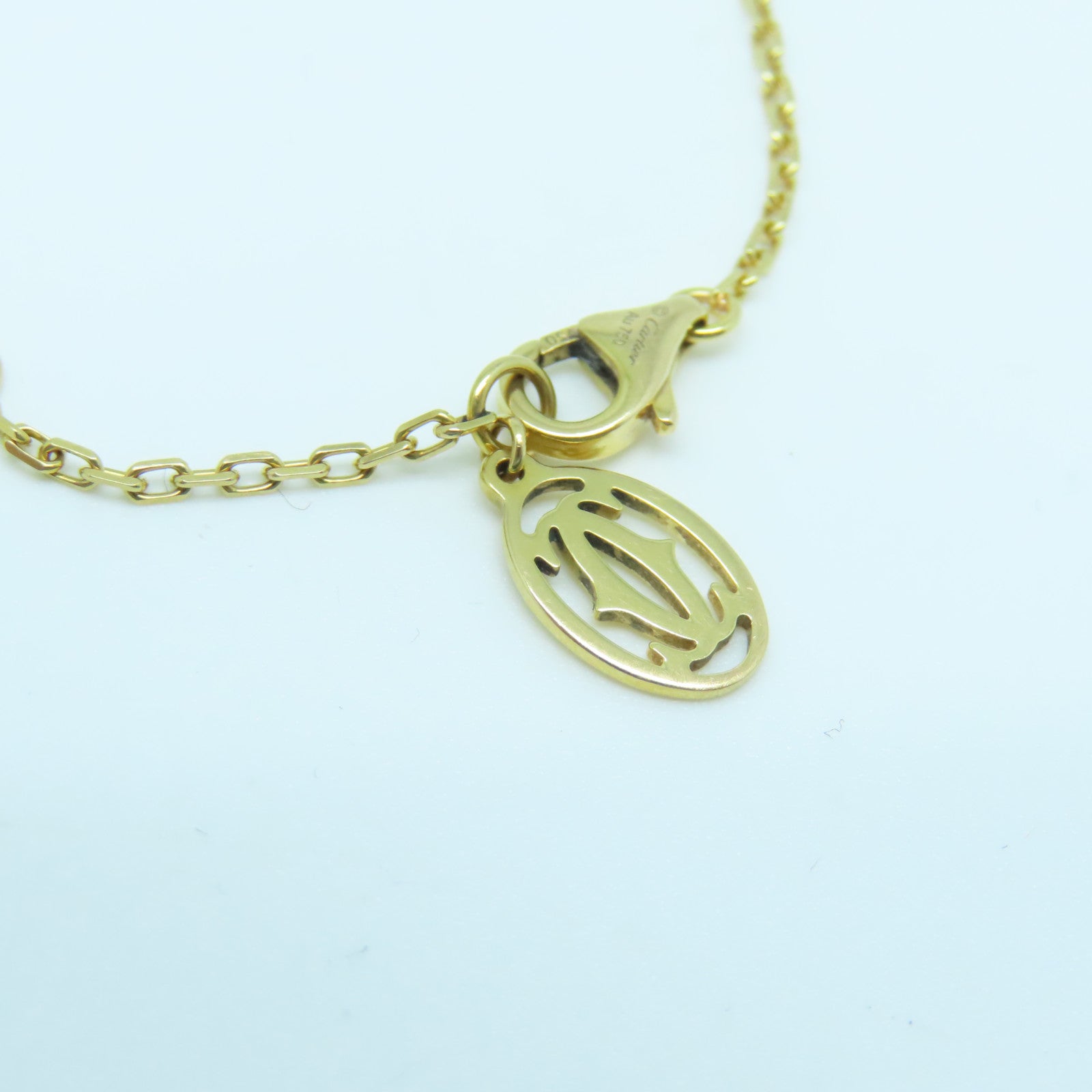 CARTIER 18K Rose Gold Damour Bracelet Pink Sapphire Pink Sapphire Bracelet