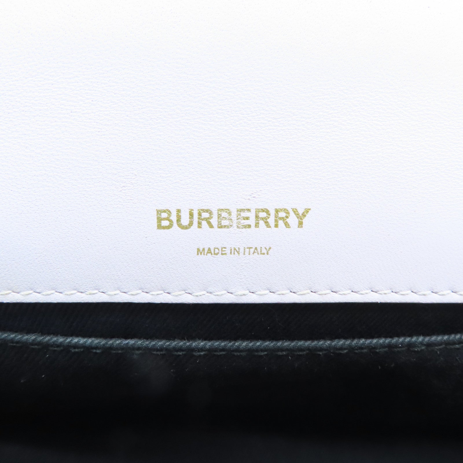 BURBERRY Sheepskin Leather Small Lola Bag Gold Buckle Purple/Beige