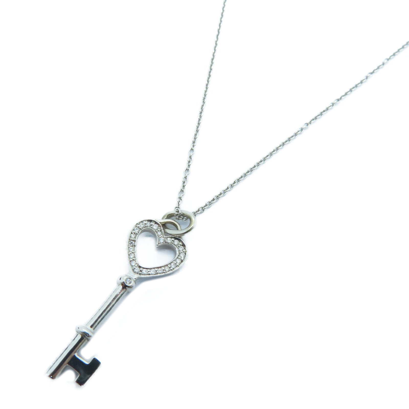 TIFFANY＆CO PT950鉑金/18K白金Diamond Necklace鑽石項鍊