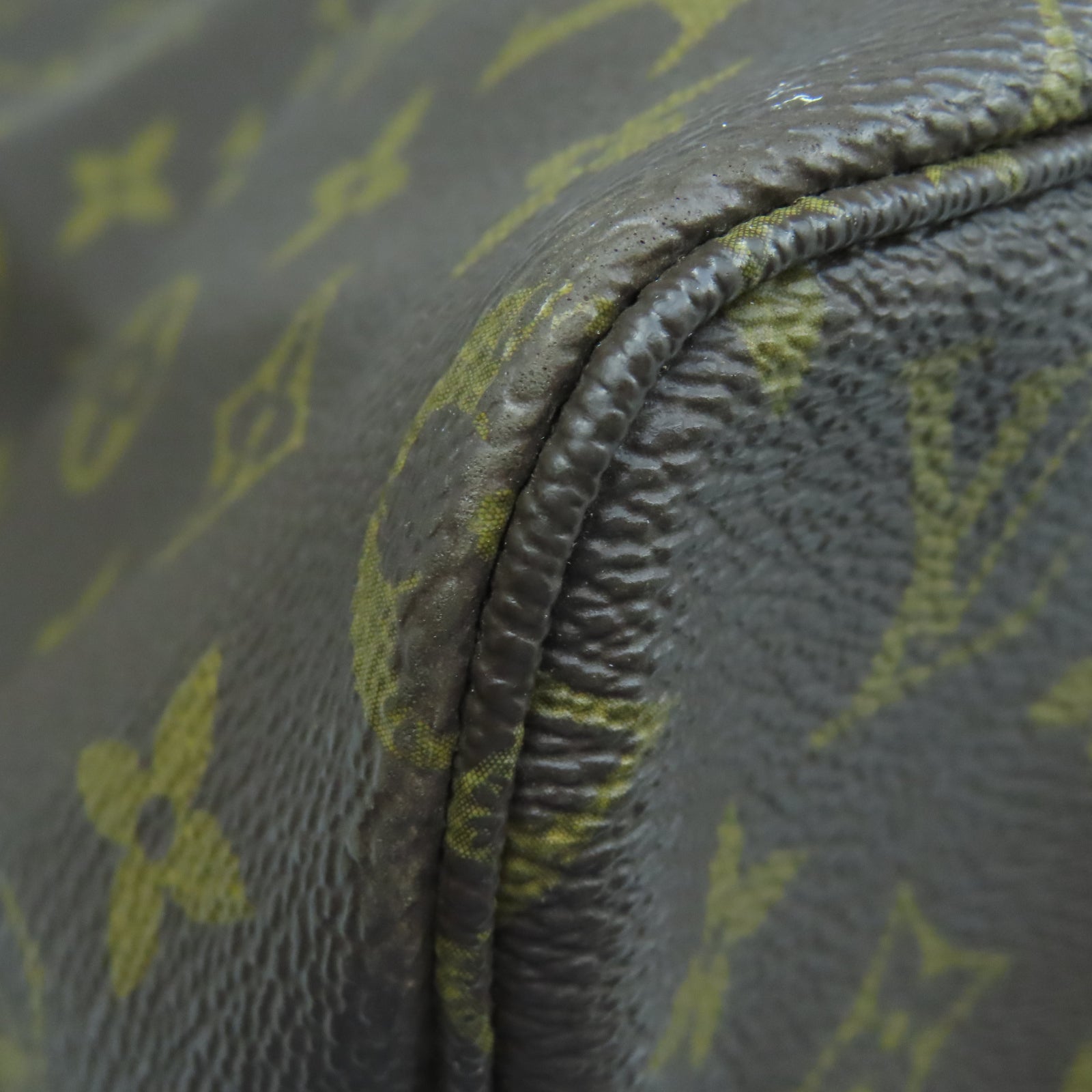 LOUIS VUITTON Monogram Neverfull GM金扣手挽袋棕色
