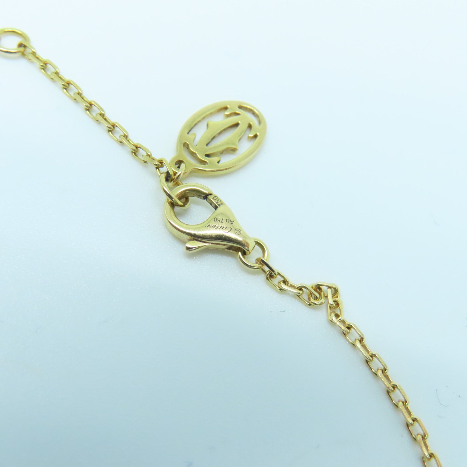 CARTIER 18K Rose Gold Damour Bracelet Pink Sapphire Pink Sapphire Bracelet
