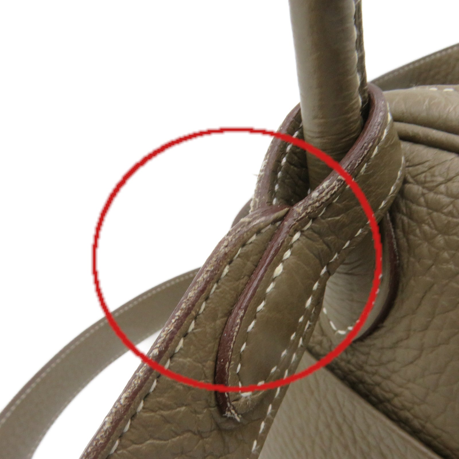 HERMES Clemence皮革Mini Lindy Shoulder Bag金扣肩背袋toupe啡色