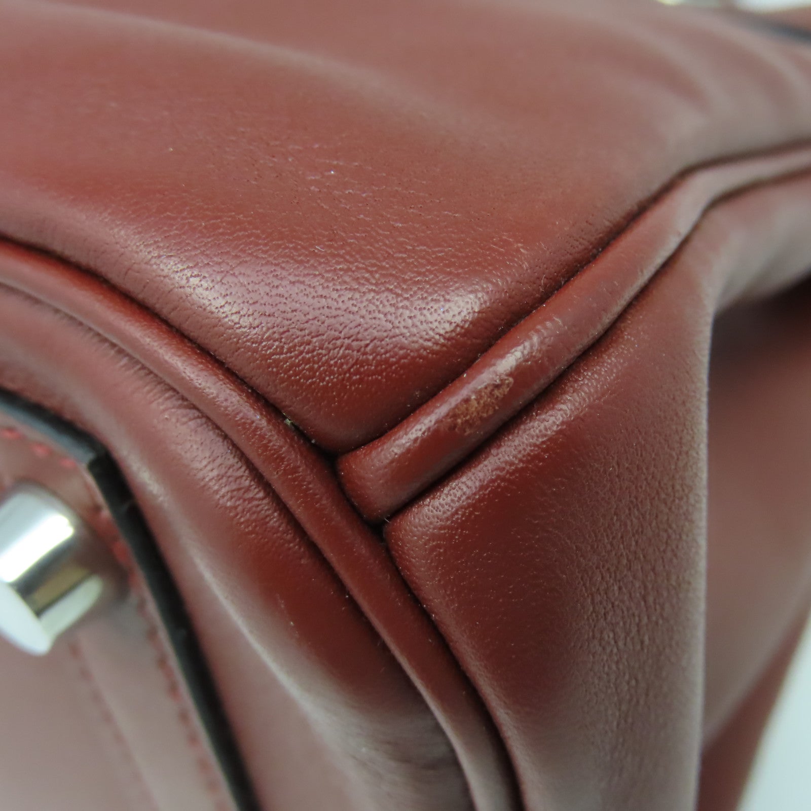 HERMES Swift皮革Birkin 30銀扣手挽袋Rouge H愛馬仕紅色