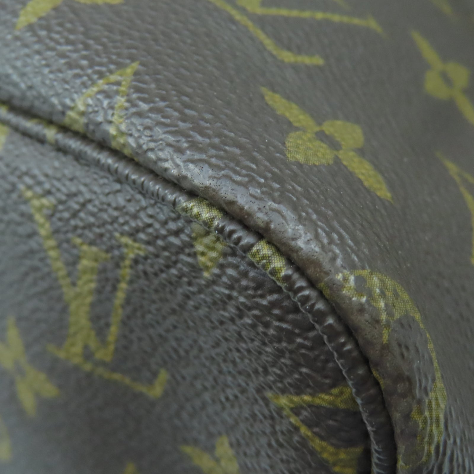 LOUIS VUITTON Monogram Neverfull GM金扣手挽袋棕色