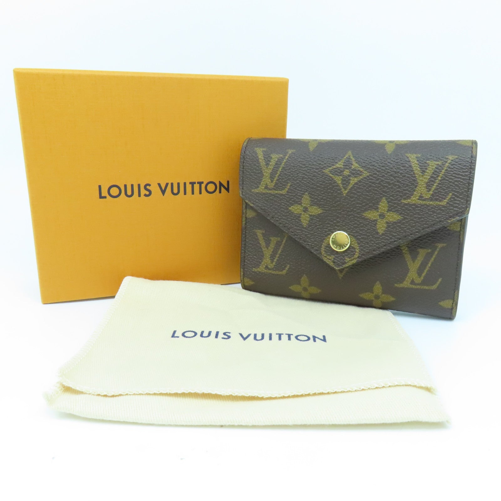 LOUIS VUITTON Monogram Victorine Wallet金扣錢包啡色