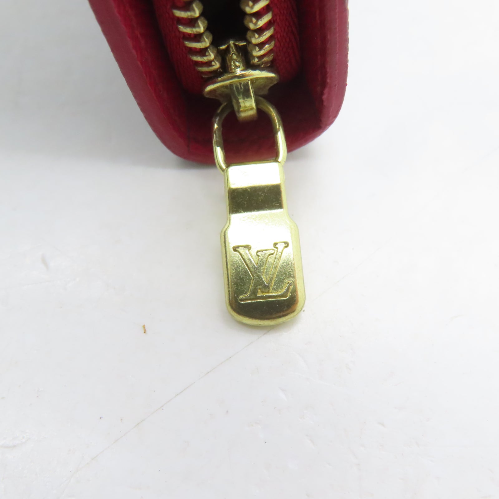 LOUIS VUITTON Monogram Porte Monnaie Zippy Wallet金扣長錢包啡色/紅色