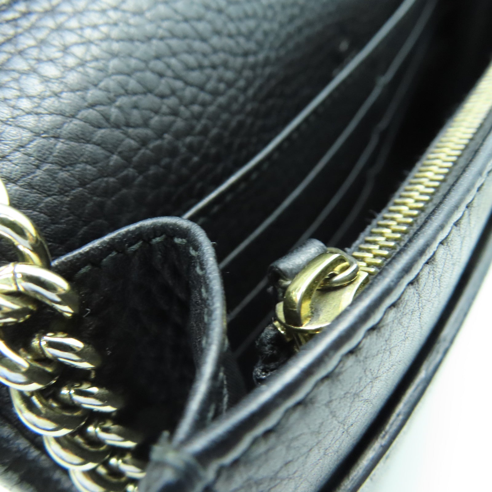 GUCCI 牛皮皮革Shoulder Bag金扣肩背袋黑色