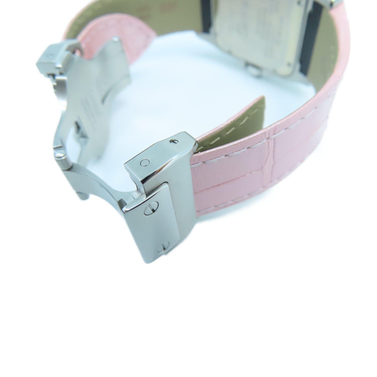 CARTIER Santos 100 33mm不鏽鋼/皮革手錶自動機芯白色