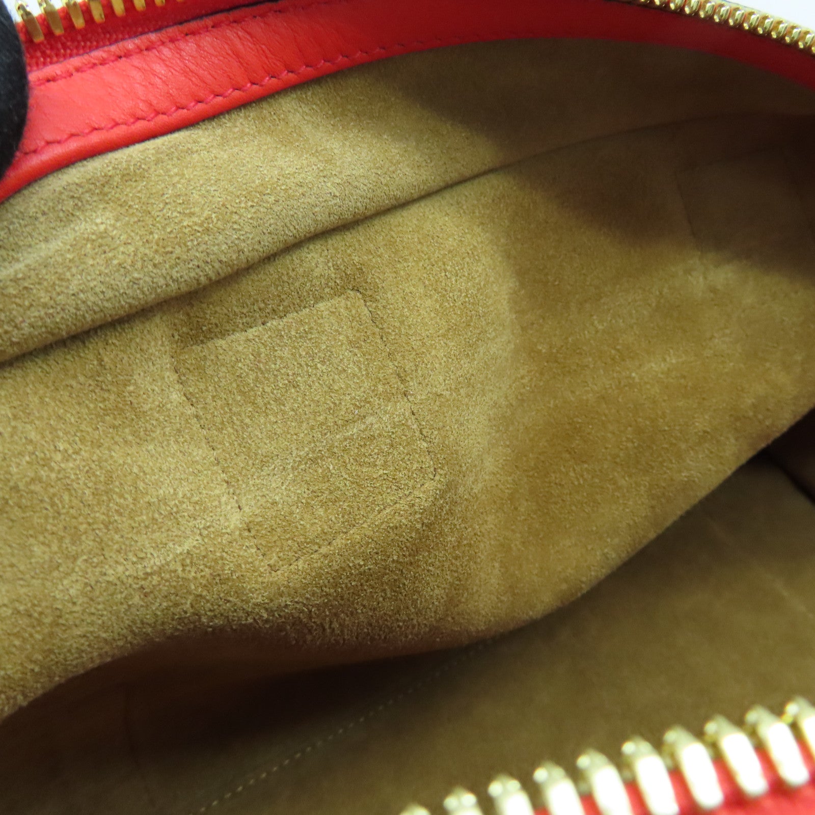 LOEWE cowhide leather Amazona 28 gold buckle handle shoulder bag red