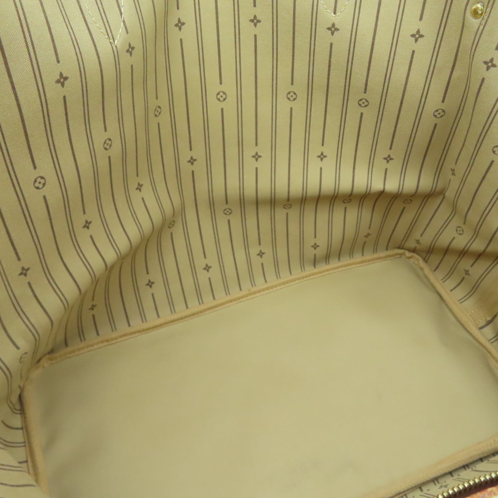 LOUIS VUITTON Monogram Neverfull GM金扣手挽袋棕色