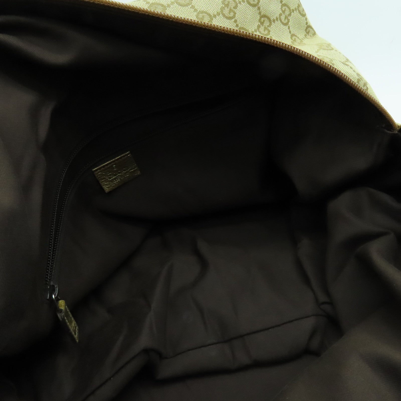 GUCCI 帆布Travelling Bag旅行袋金色/米色