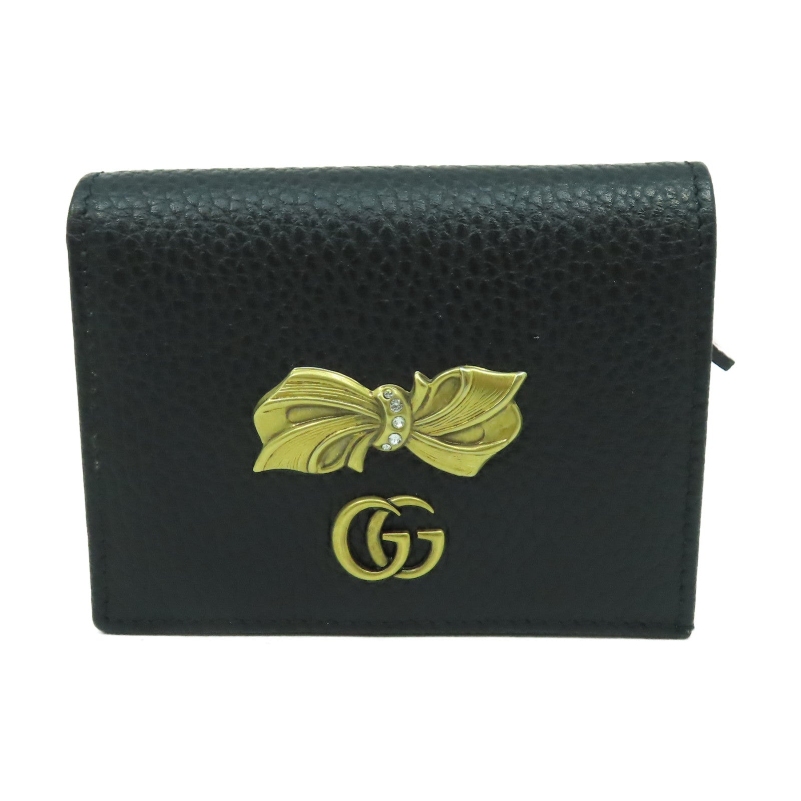 GUCCI 牛皮皮革Wallet金扣錢包黑色