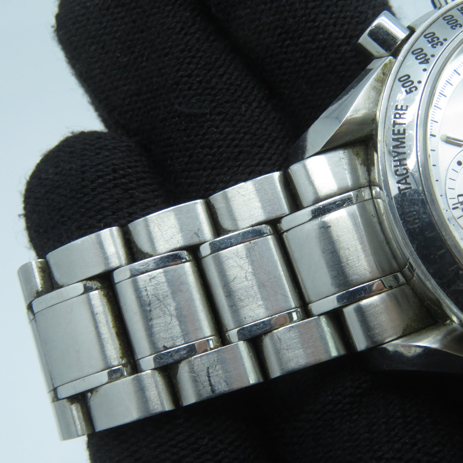 OMEGA Speedmaster不銹鋼自動機芯手錶白色