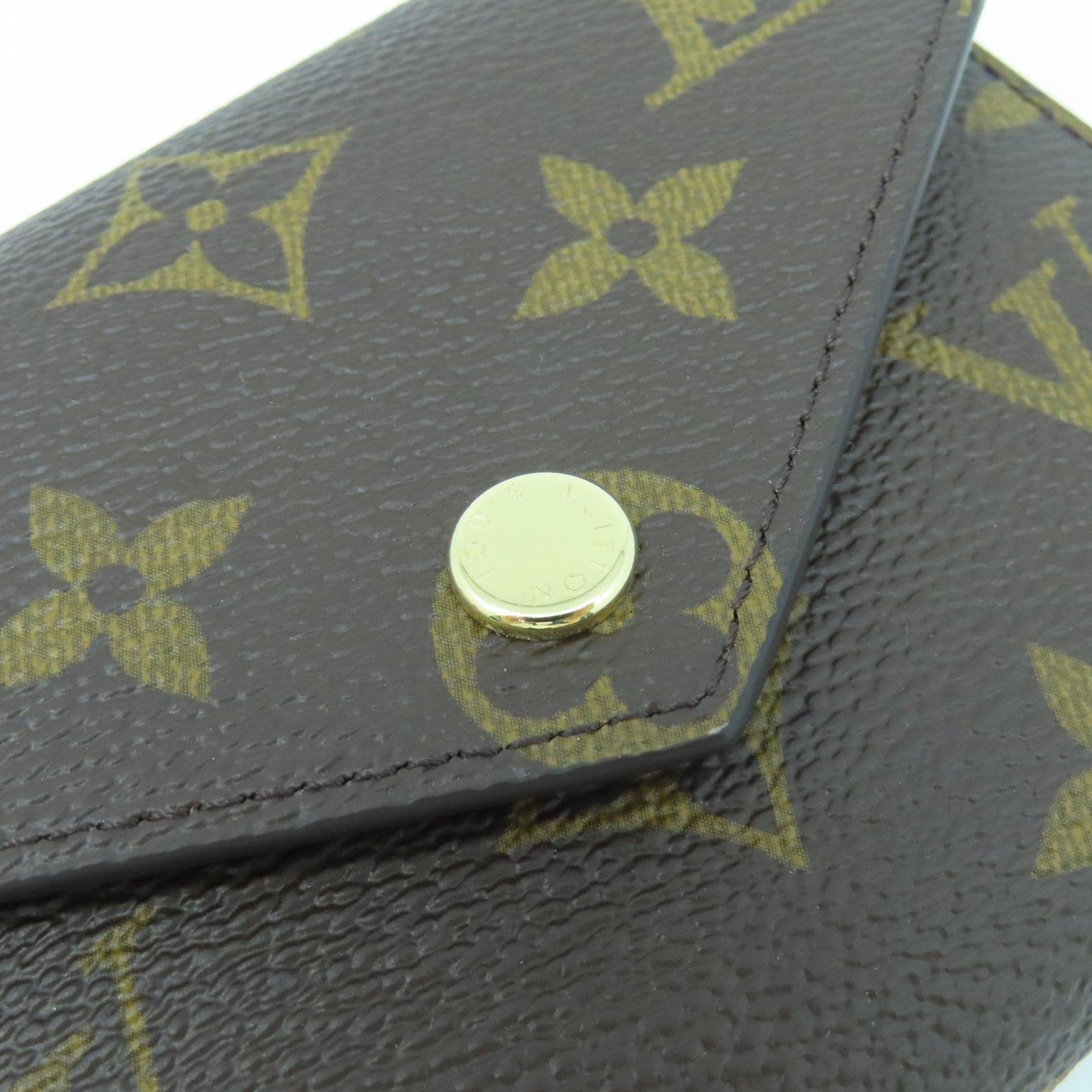 LOUIS VUITTON Monogram Victorine Wallet金扣錢包啡色