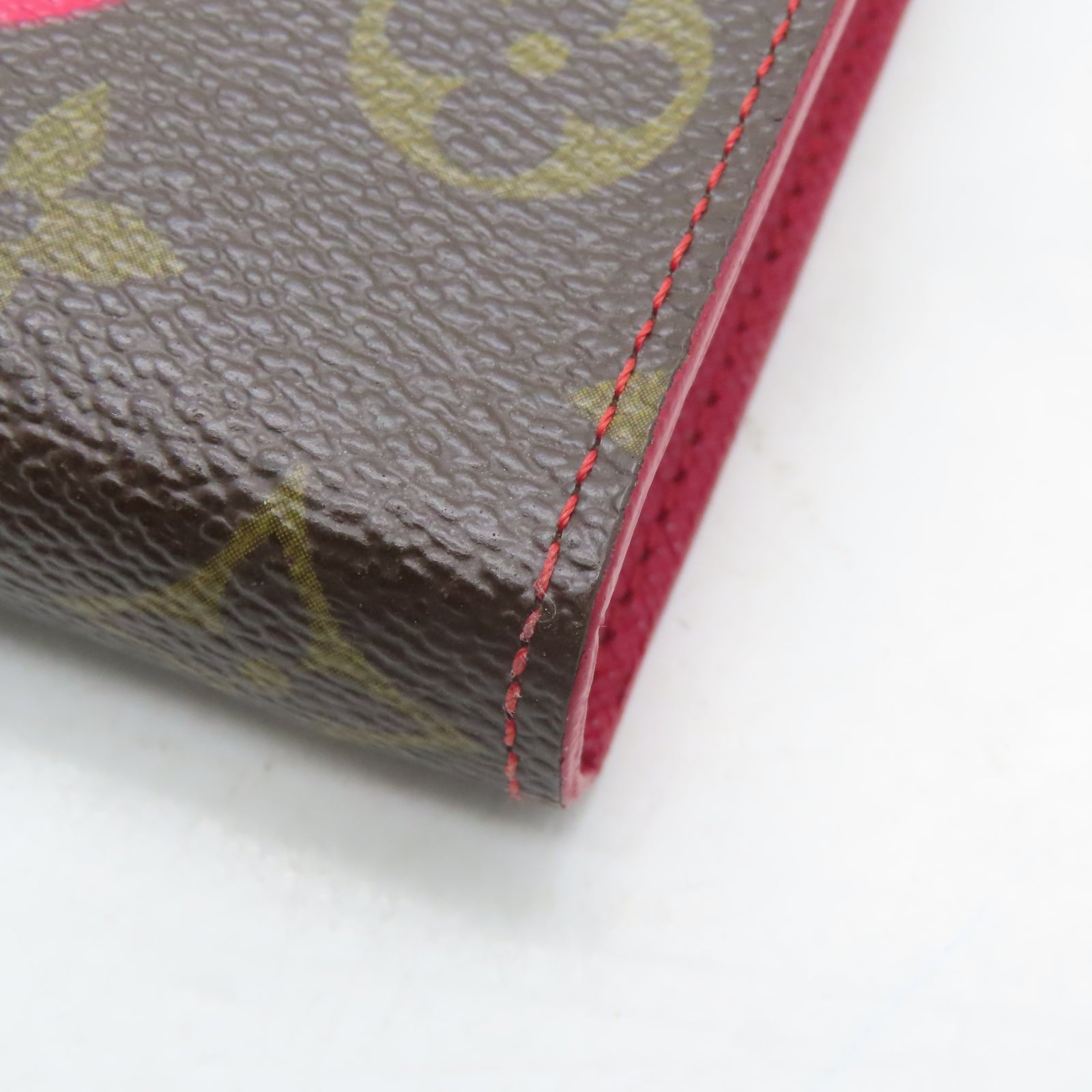 LOUIS VUITTON Monogram Porte Monnaie Zippy Wallet金扣長錢包啡色/紅色