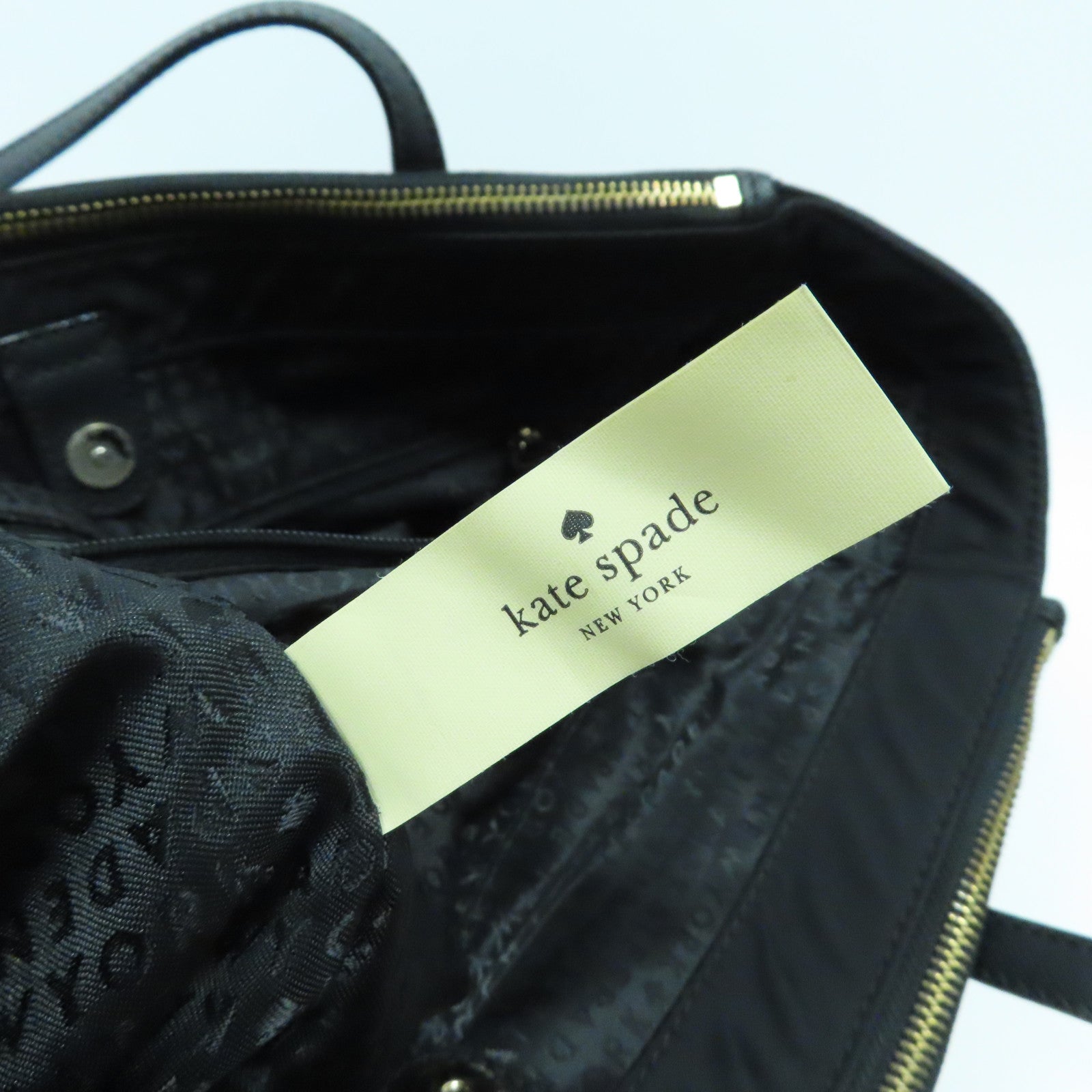 Kate Spade 尼龍Tote Bag金扣肩背袋黑色