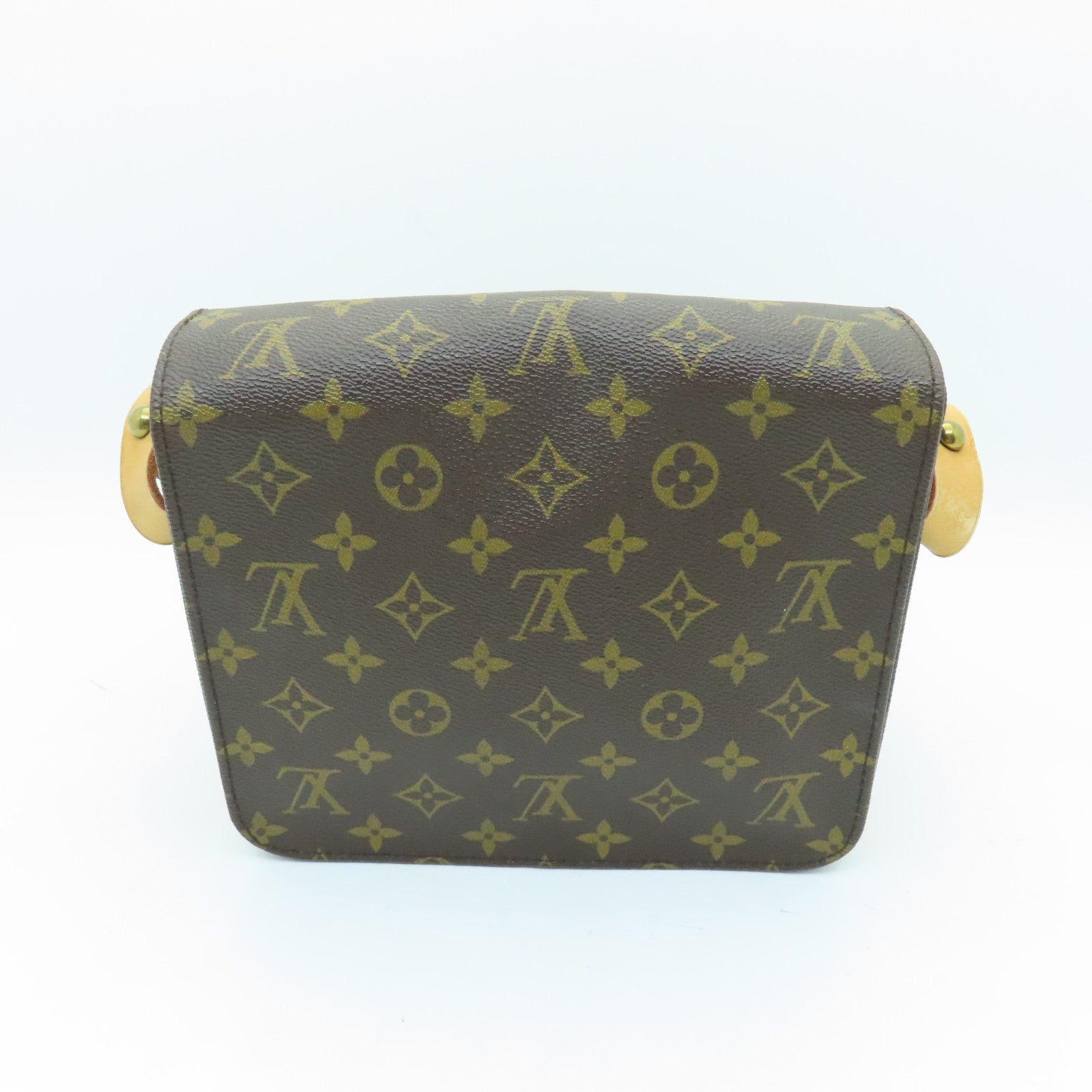 LOUIS VUITTON Monogrram Cartouchiere金扣肩背袋啡色
