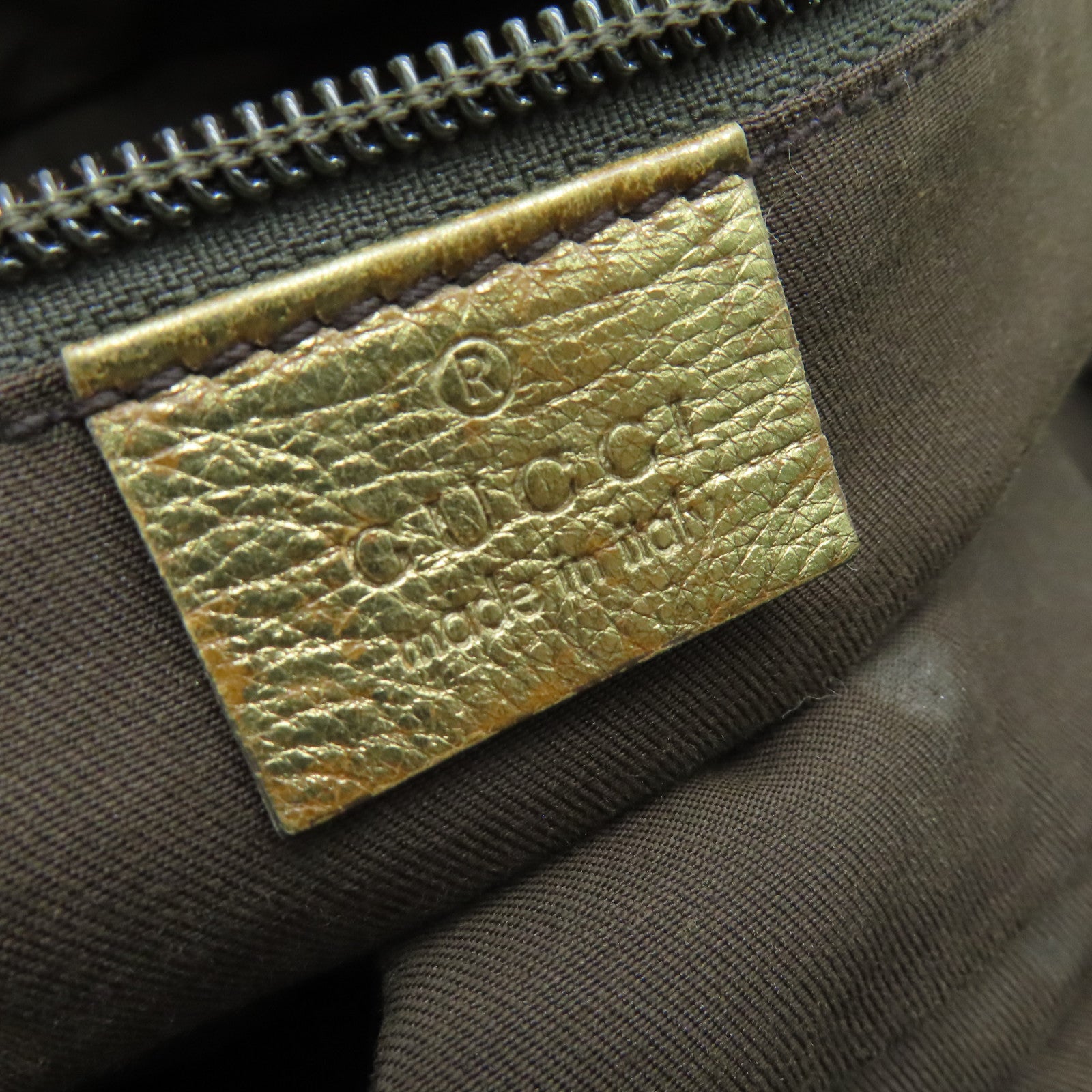 GUCCI 帆布Travelling Bag旅行袋金色/米色