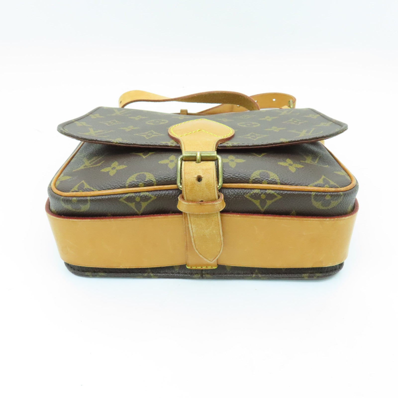 LOUIS VUITTON Monogrram Cartouchiere金扣肩背袋啡色