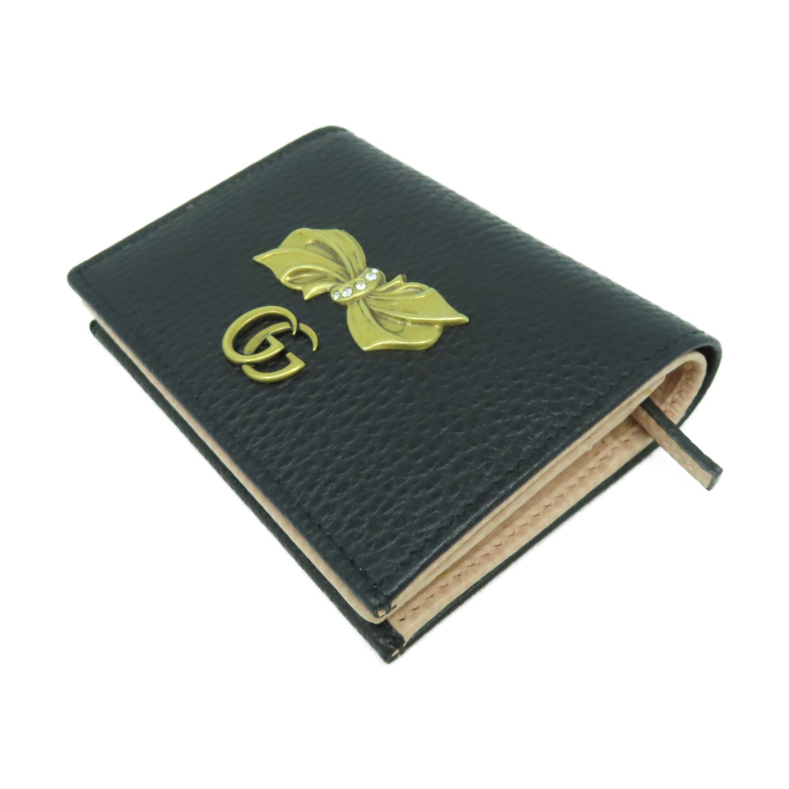 GUCCI 牛皮皮革Wallet金扣錢包黑色