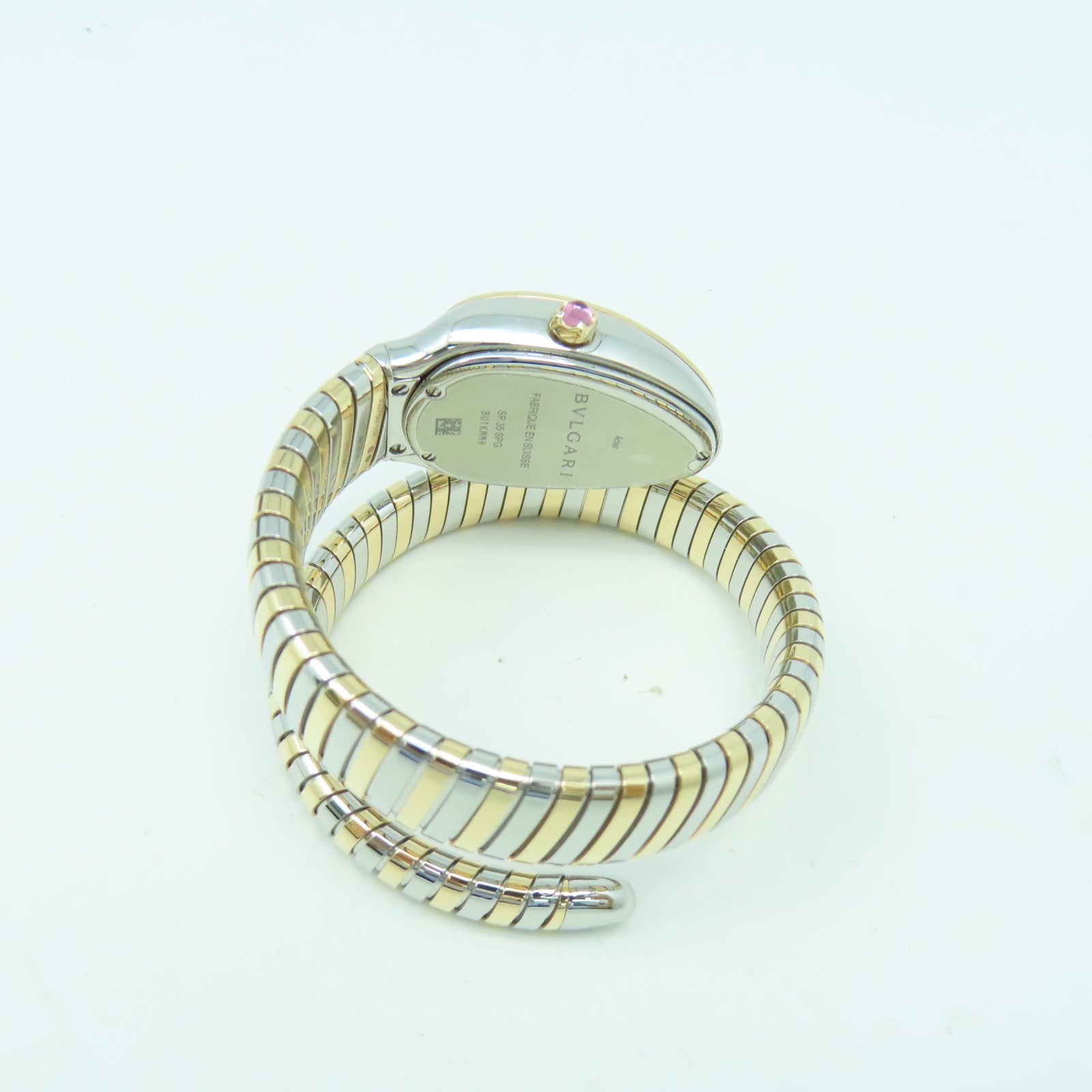 BVLGARI Serpenti Tubogas Watch18K玫瑰金手錶石英機芯黑色