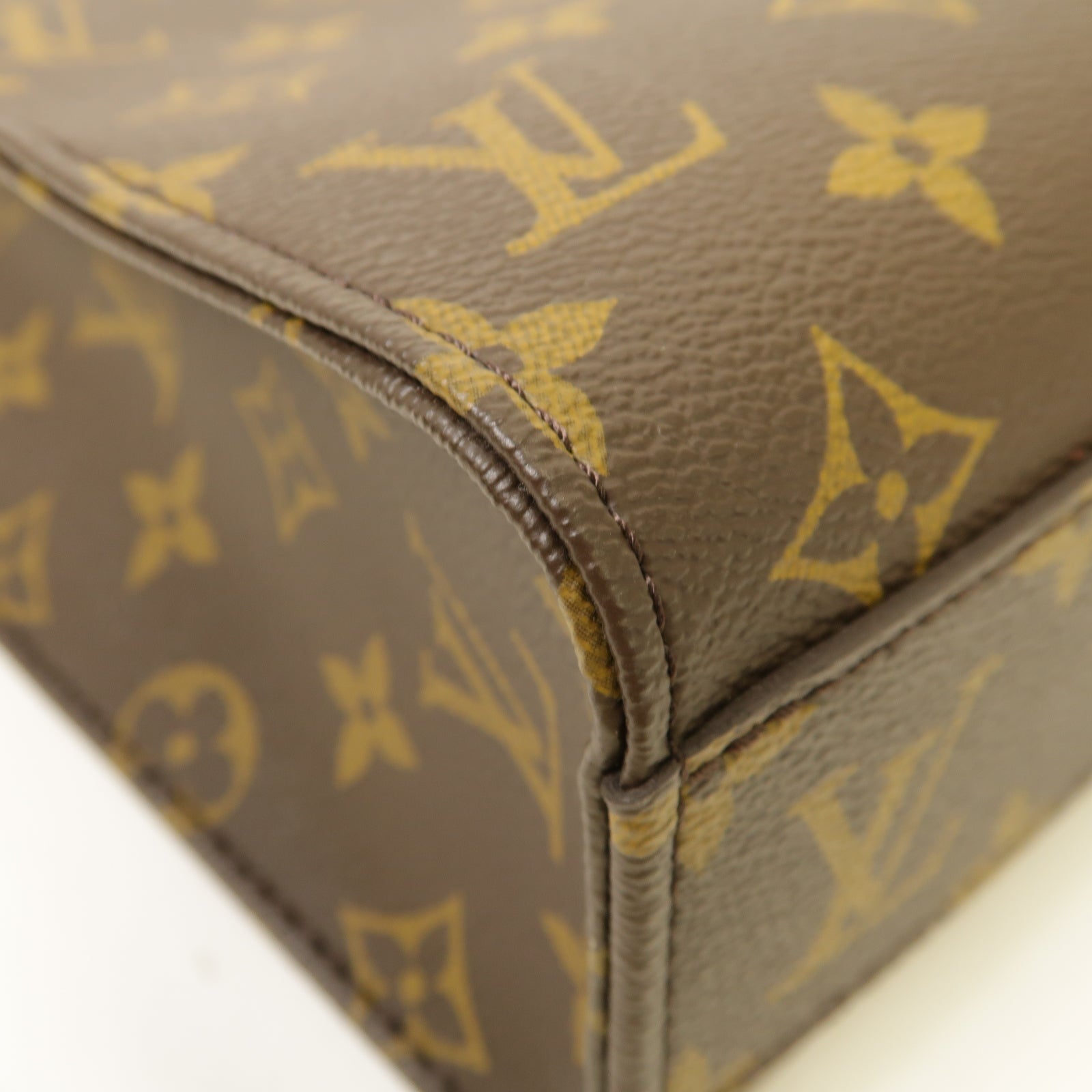 LOUIS VUITTON Monogram Sac Plat BB金扣手挽肩背兩用袋啡色