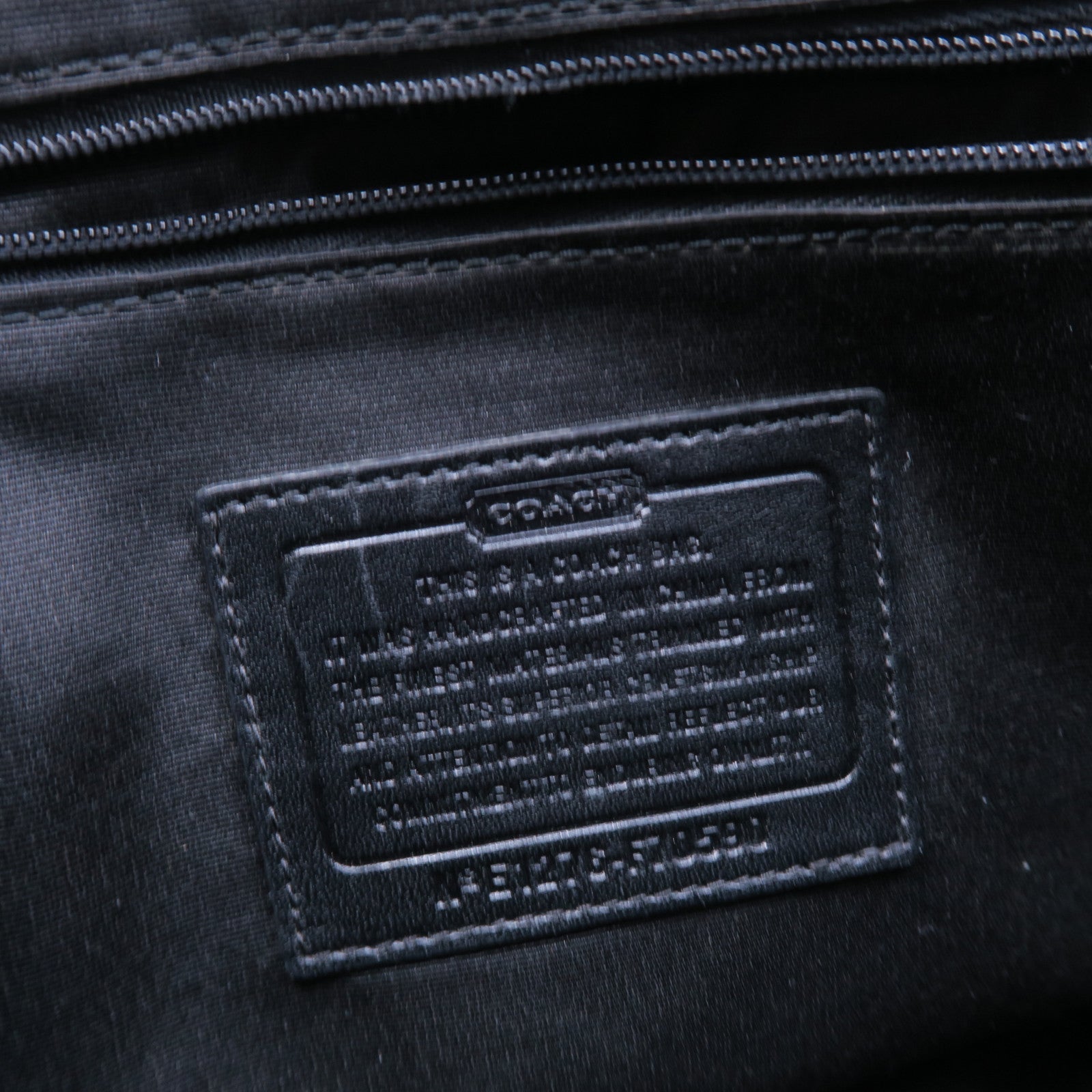 COACH 塗層帆布Messenger Bag銀扣肩背袋藍色/黑色